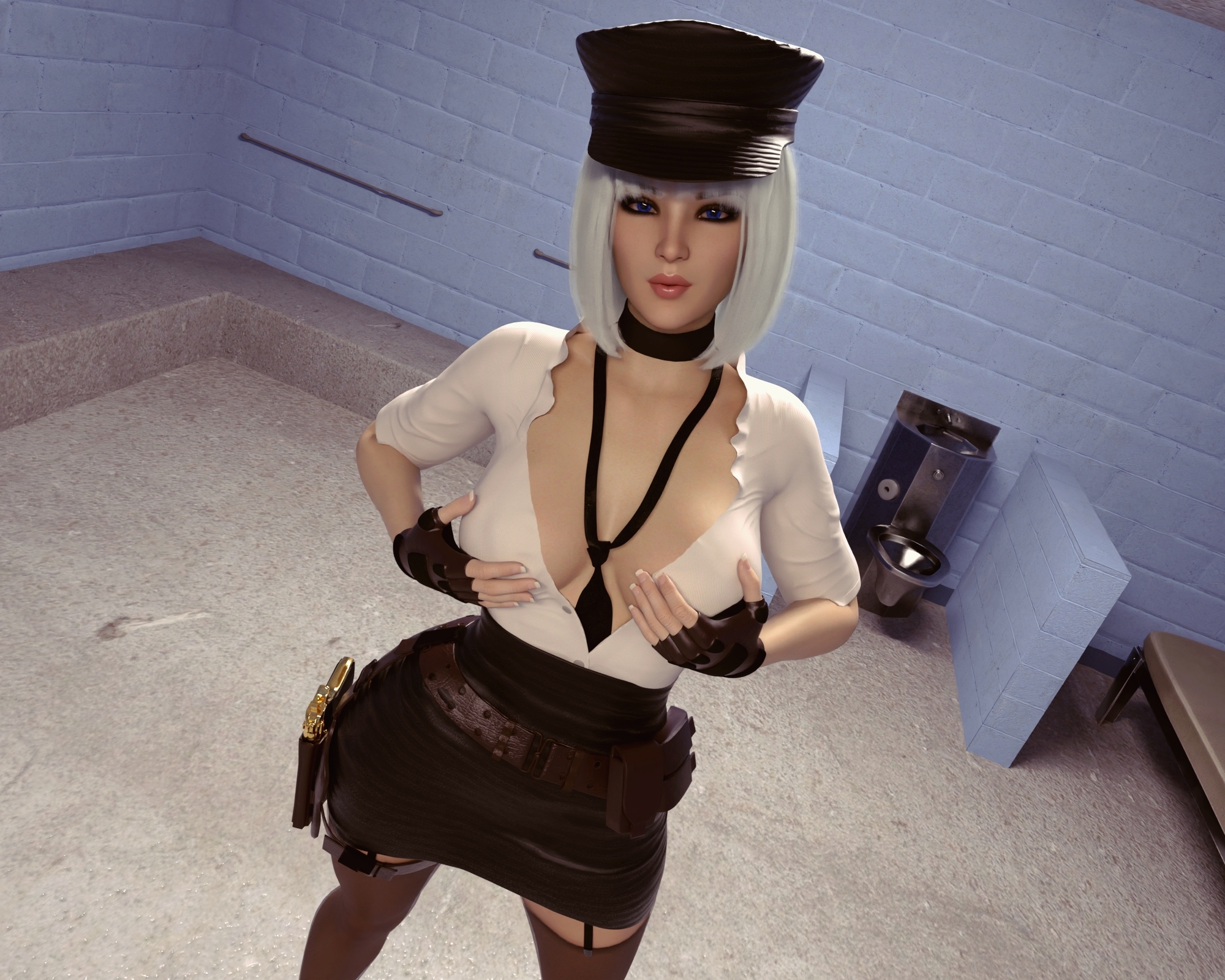 Sergeant Hilde Dead Rising Sergeant Hilde White Hair Sfw