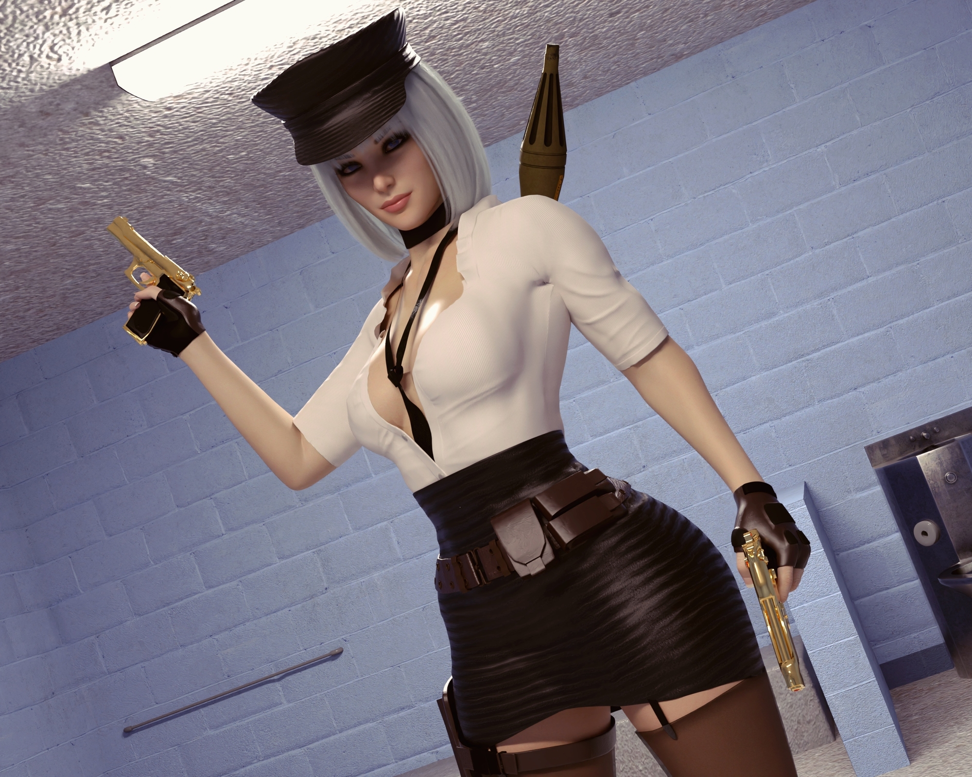 Sergeant Hilde Dead Rising Sergeant Hilde White Hair Sfw 2
