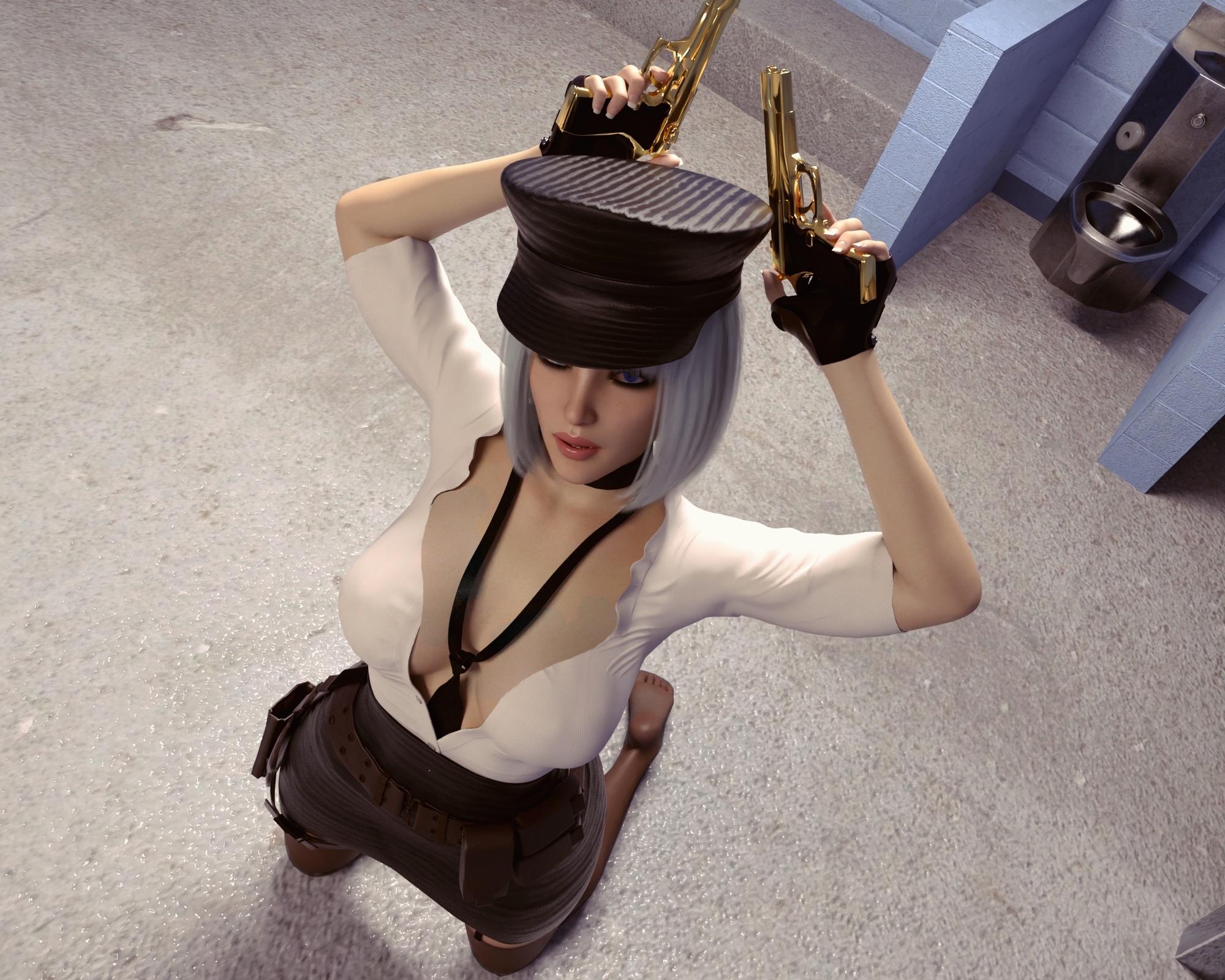 Sergeant Hilde Dead Rising Sergeant Hilde White Hair Sfw 4