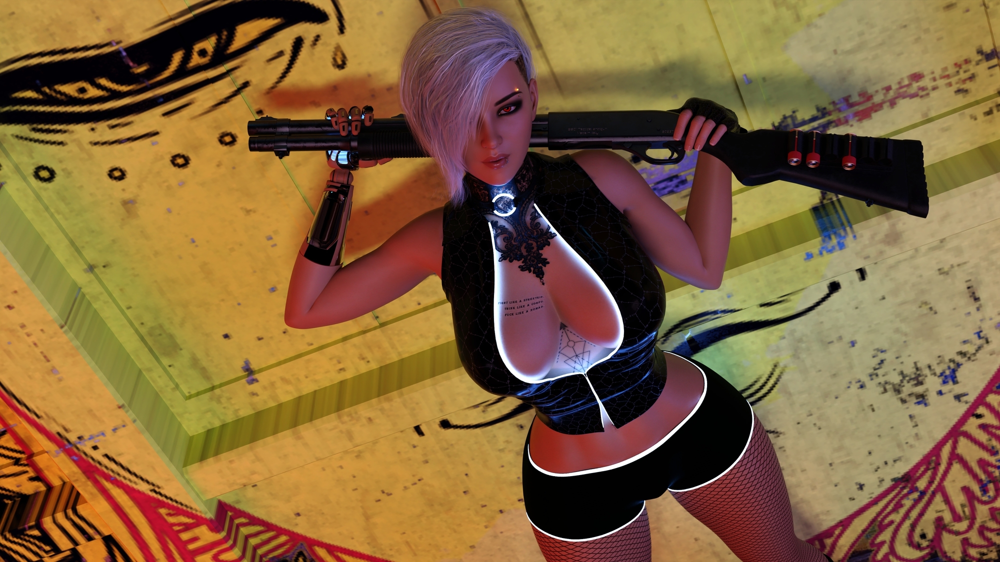 Broken dolls of Nightcity Cyberpunk2077 Futanari Striptease