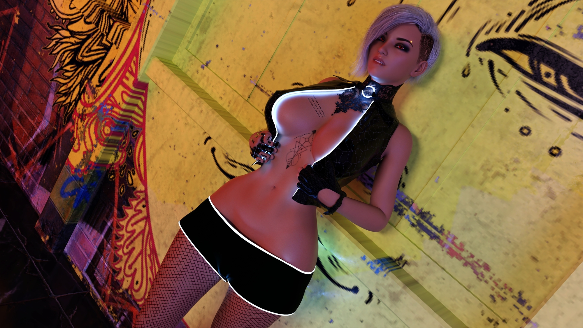 Broken dolls of Nightcity Cyberpunk2077 Futanari Striptease 2