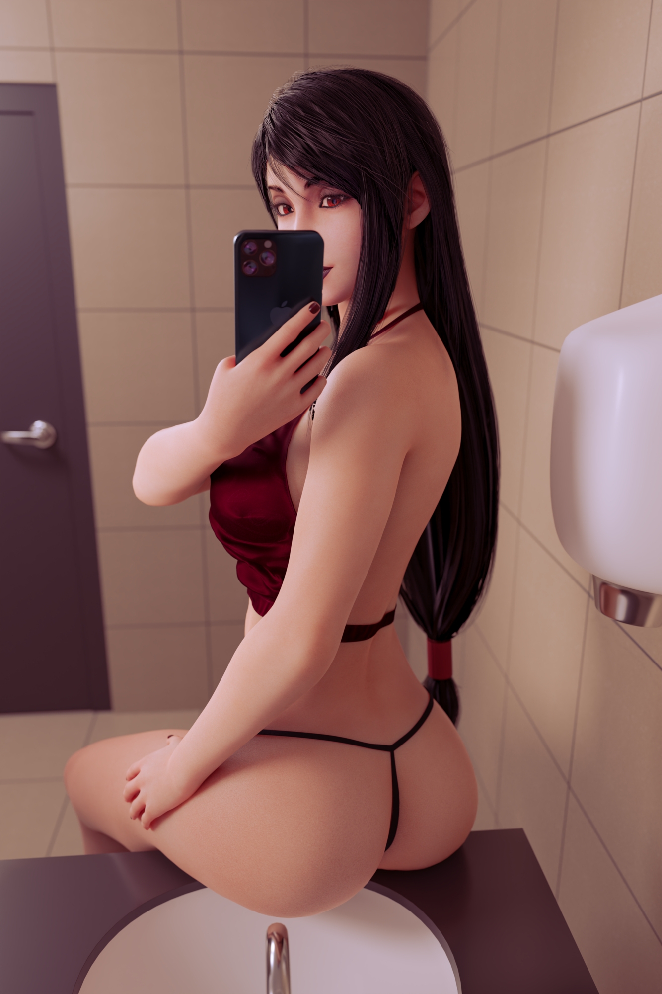 Tifa - Lewd Snap Tifa Lockhart Final Fantasy 3d Porn 3d Girl Nsfw Naked Nude Selfie 4