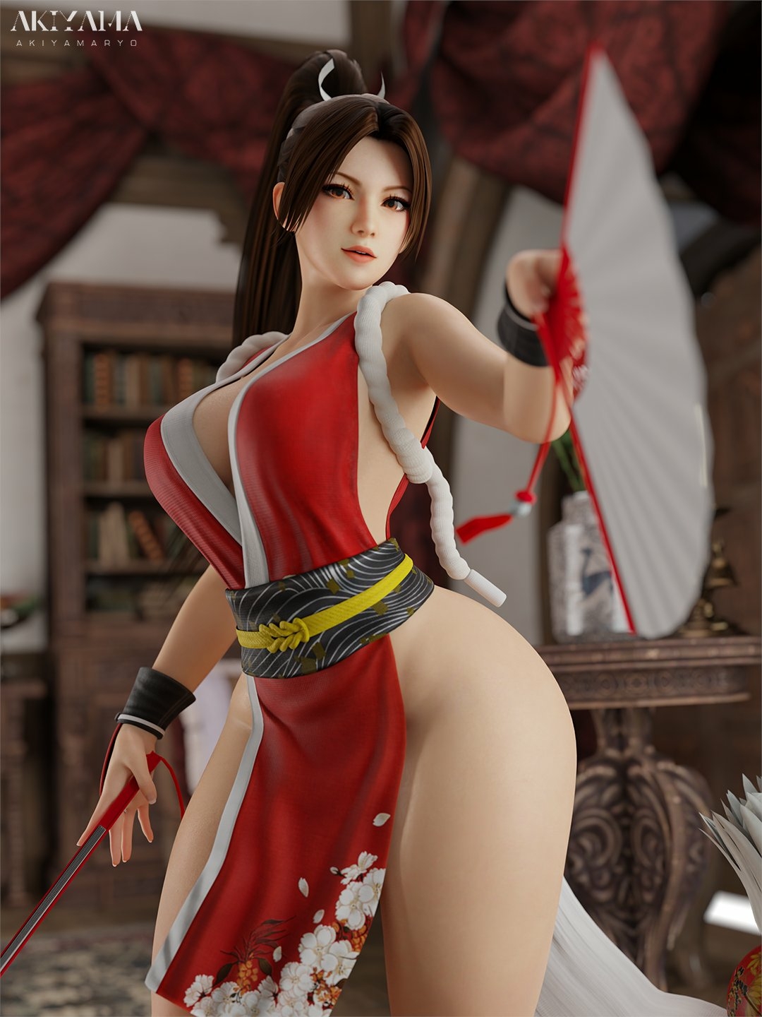 MAI Personal photo Dead Or Alive Mai Shiranui 3d Porn 3d Girl Nsfw Naked Big boobs Pink Nipples
