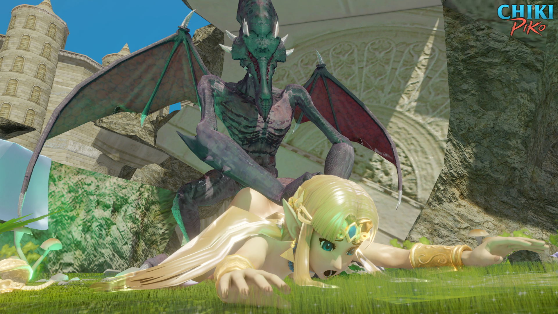 Zelda is in trouble Legend Of Zelda Zelda The Legend Of Zelda Ridley (metroid) Legs Boobs Big Tits Big Ass Big Booty Striptease Stripper Stripping Rule34 Rule 34
