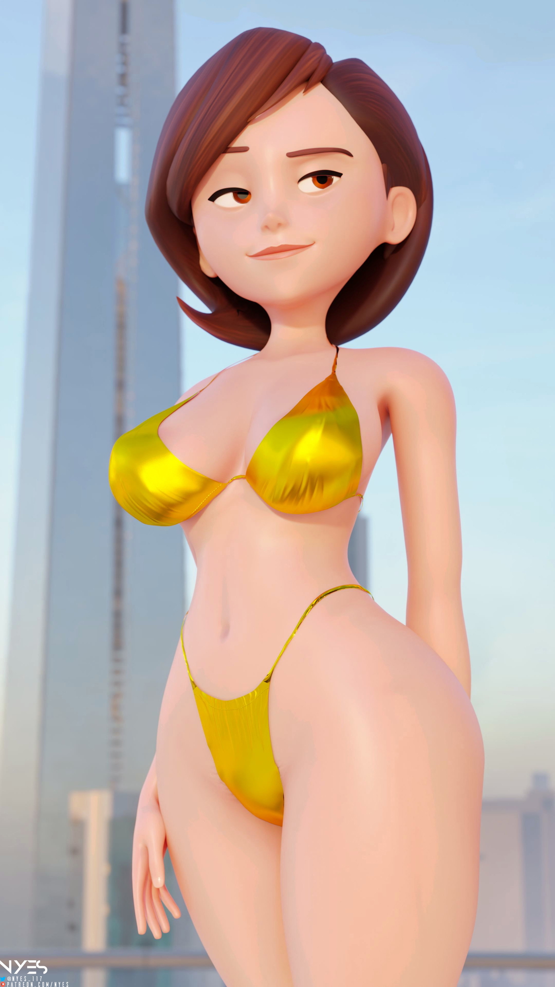 Helen Pose 7.1 Final Helen Parr The Incredibles 3d Porn 3d Girl Nsfw Porn Sexy Swimsuit