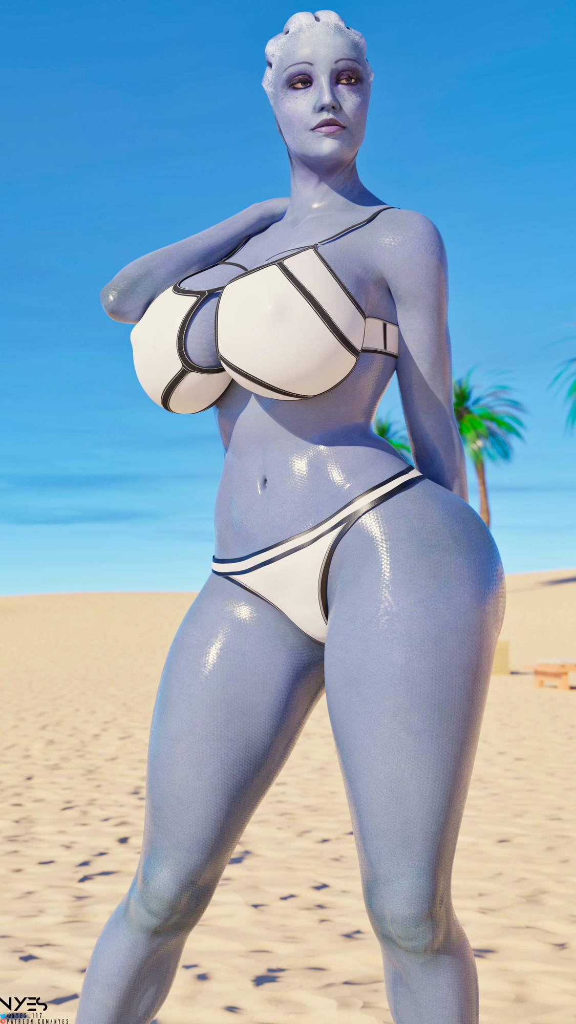 Liara pose 132.1 Final Liara Mass Effect 3d Porn 3d Girl Nsfw Porn Swimsuit Huge Boobs Big Tits