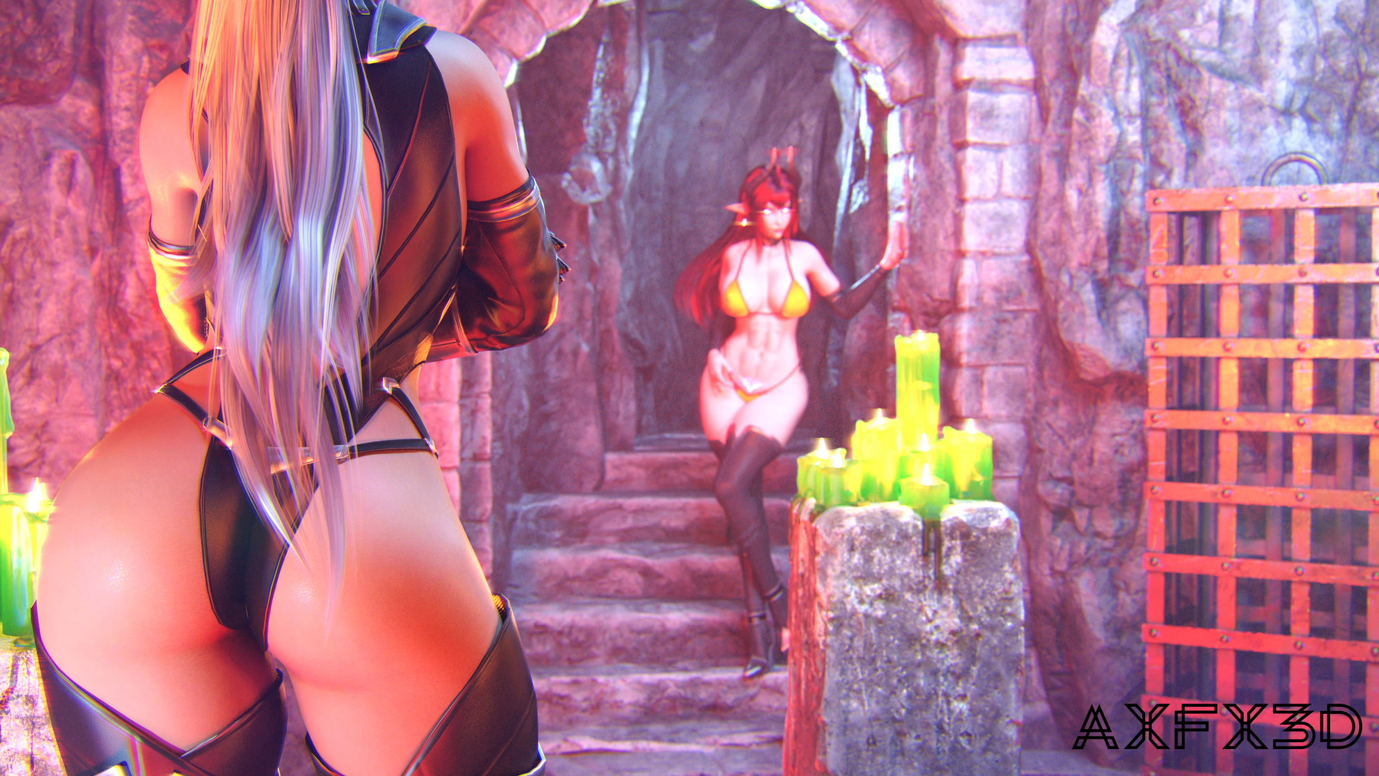 TOTD - 1-4 Loba Daemon Girl Big Tits Sexy Big Ass Sfw Dark Elf Bikini Bikini Armor 2