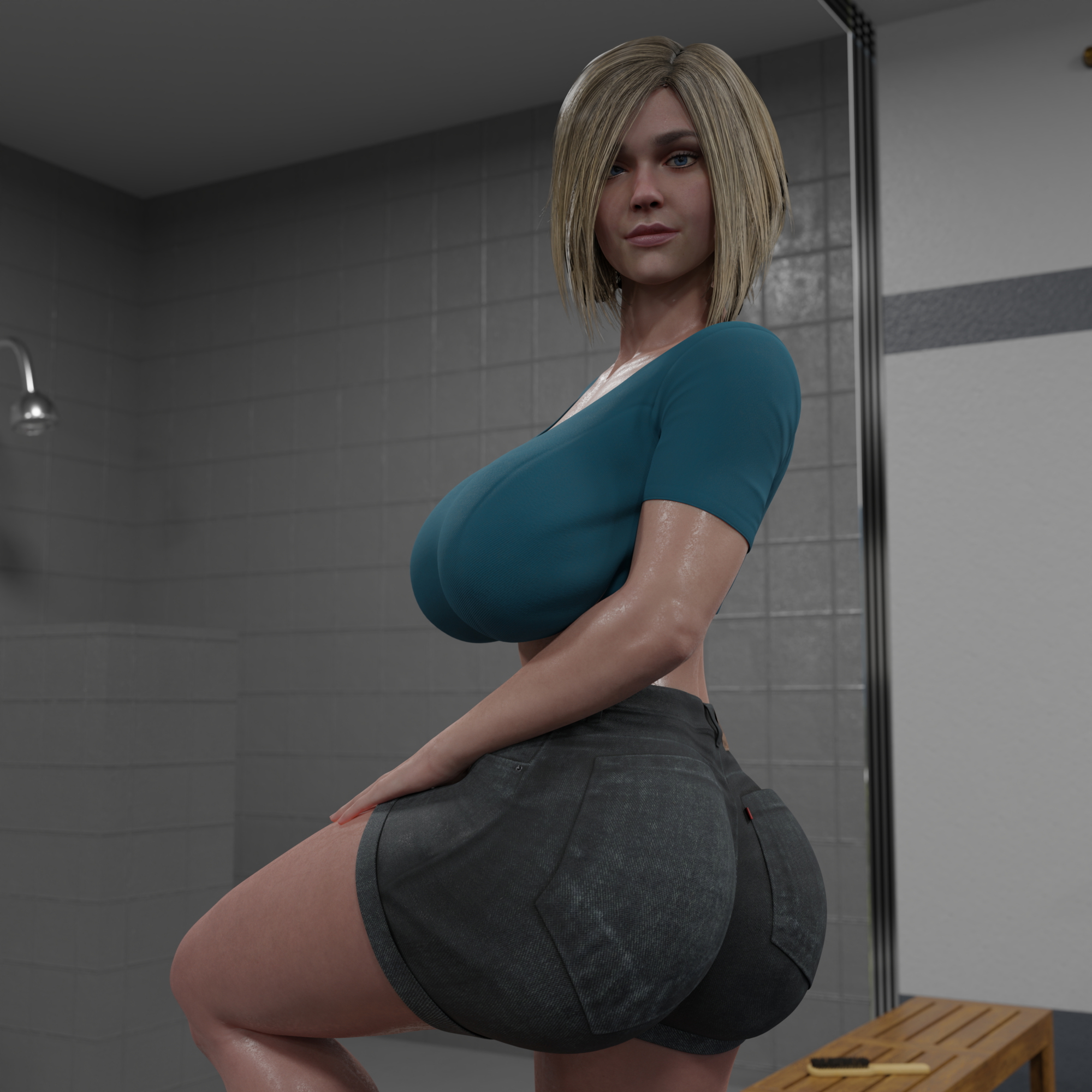 Power Girl Shower Portrait Power Girl  4
