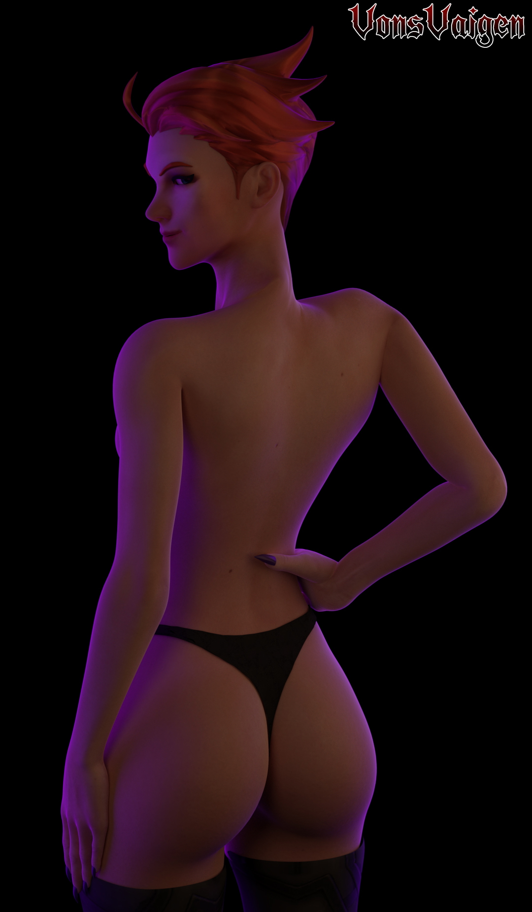 Moira in sexy mode 2 Moira Butt Booty Thong