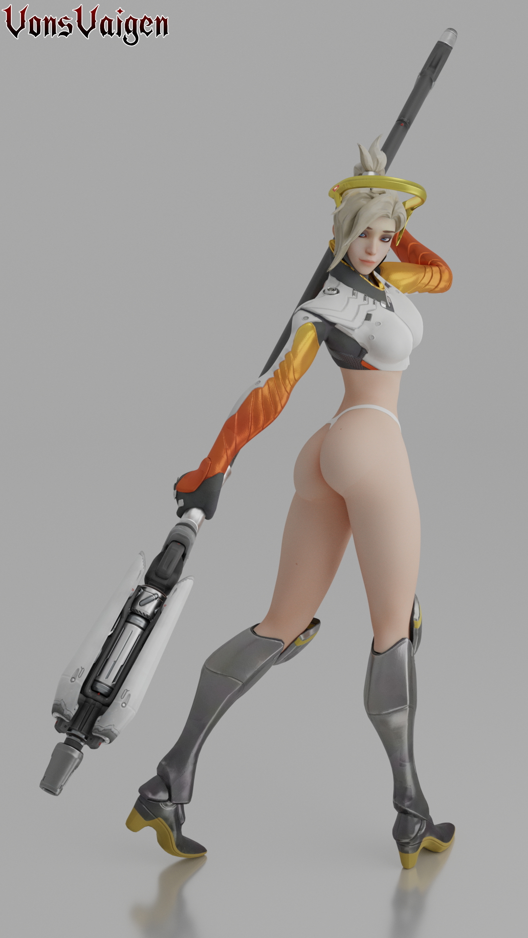 Mercy, Sexy and Ready Mercy Mercyoverwatch Booty Butt Thong
