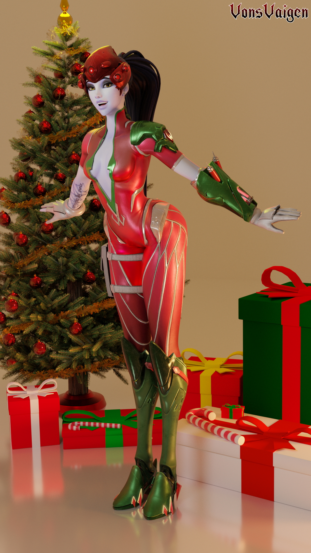 Widowmaker's Christmas skin Widowmaker Widowmakeroverwatch Overwatch Christmas