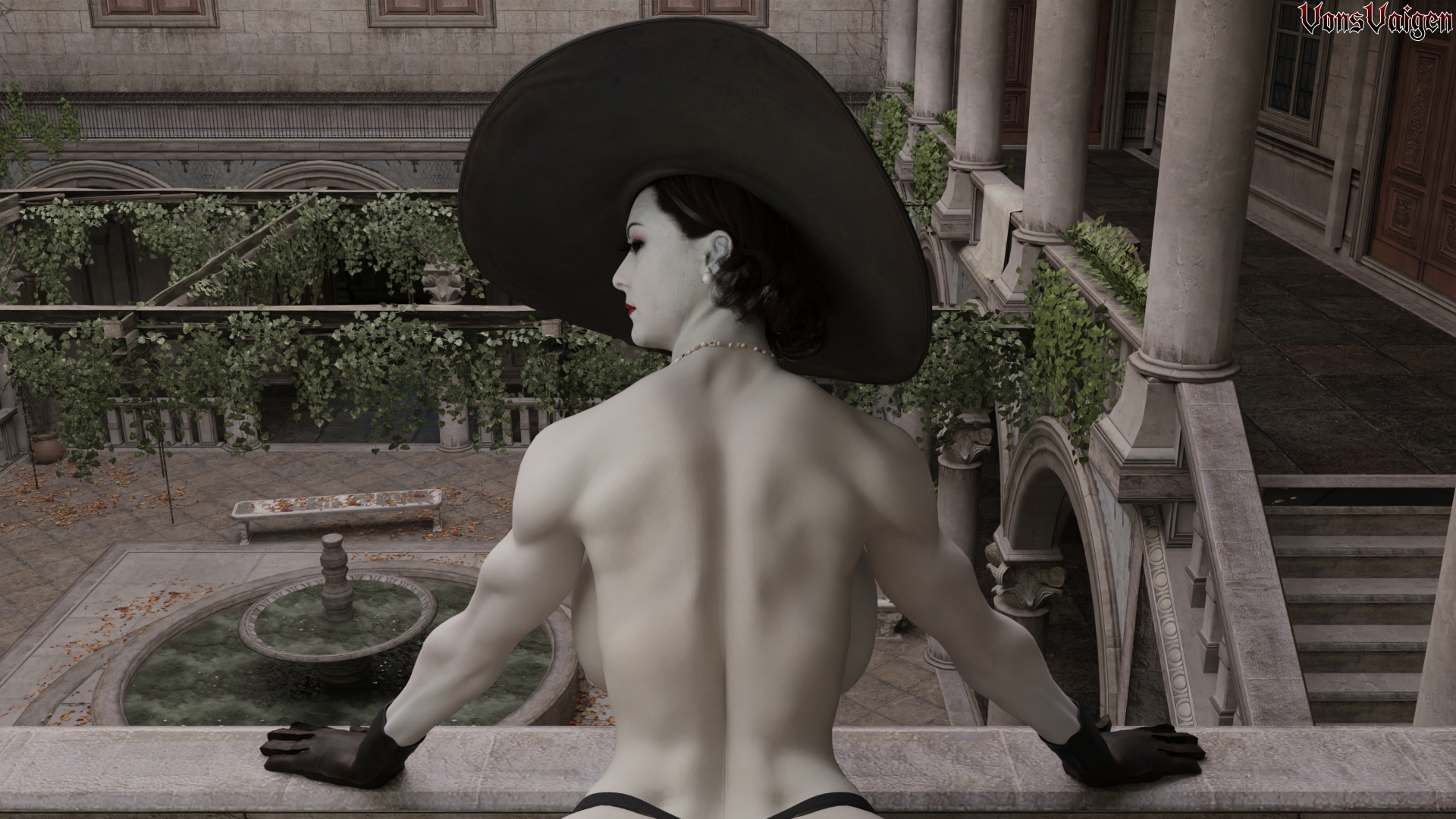 Dimitrescu, really strong & sexy Lady Dimitrescu Alcina Dimitrescu Resident Evil Muscular Girl Muscular Musclegirl Muscles Back View Looking Back Boobs Big boobs 3d Girl 3dnsfw