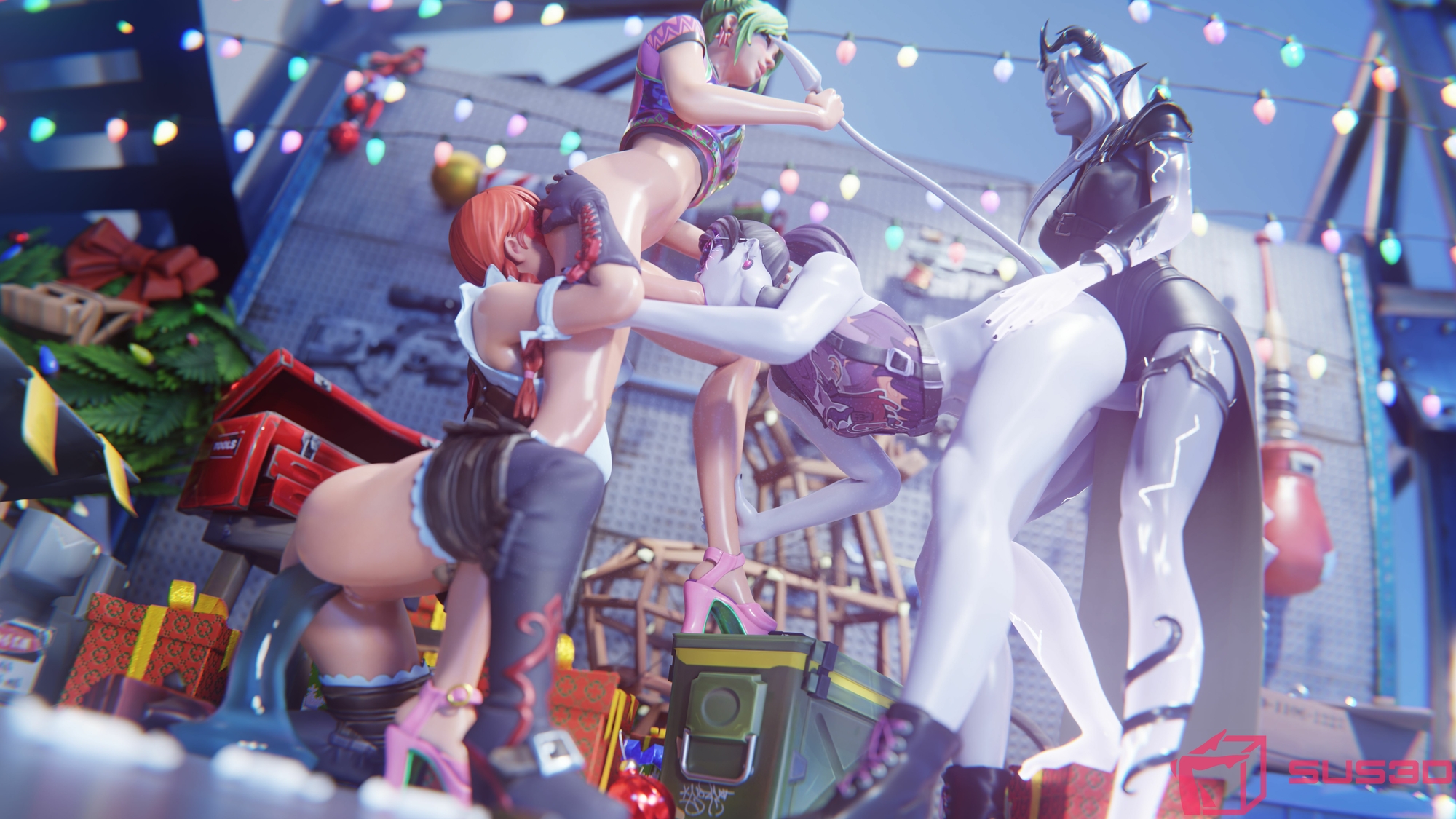 Fortnite christmas Fortnite Zoey (fortnite) Fable (fortnite) Nightsurf Bomber Etheria Futa Long Legs Double Penetration Dildo 2