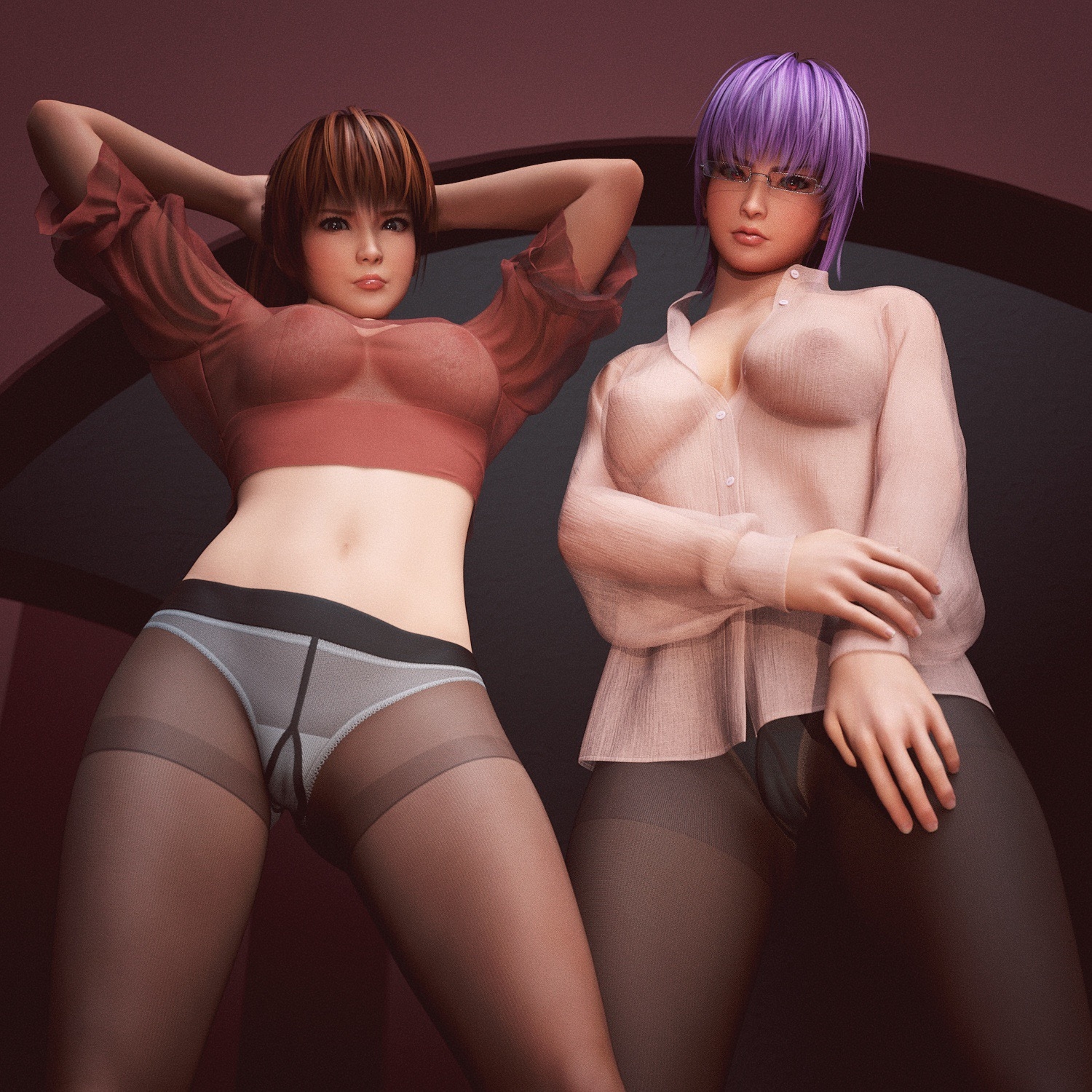 Ninja Sis Are Watching You Kasumi Ayane Dead Or Alive Futanari Small Penis Pantyhose