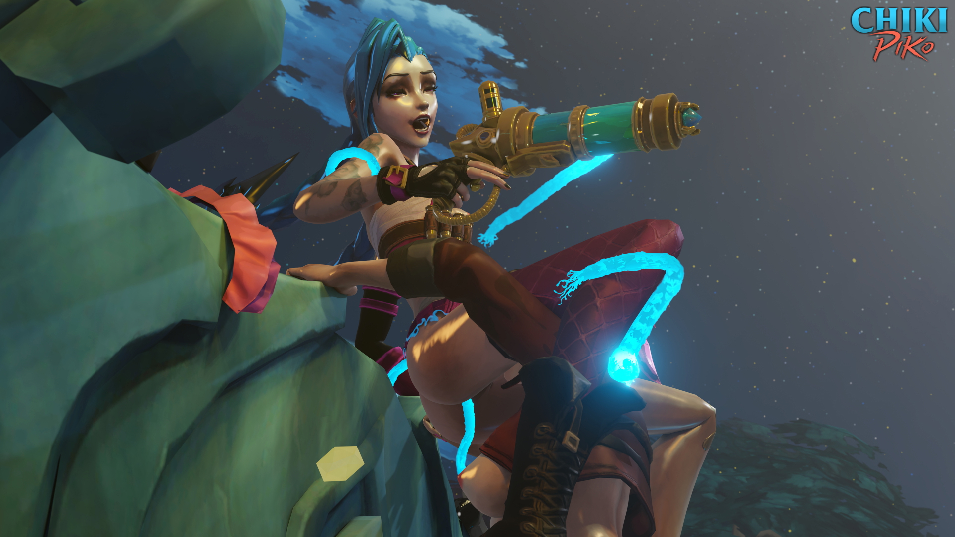 Jinx + Vi League Of Legends Jinx Legs Boobs Big Tits Big Ass Big Booty Striptease Stripper Stripping Rule34 Rule 34 2