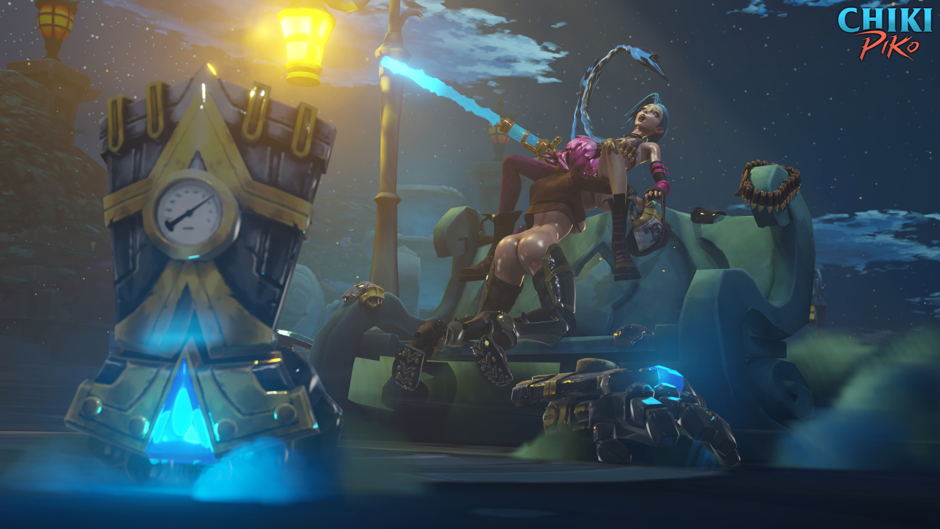 Jinx + Vi League Of Legends Jinx Legs Boobs Big Tits Big Ass Big Booty Striptease Stripper Stripping Rule34 Rule 34 4