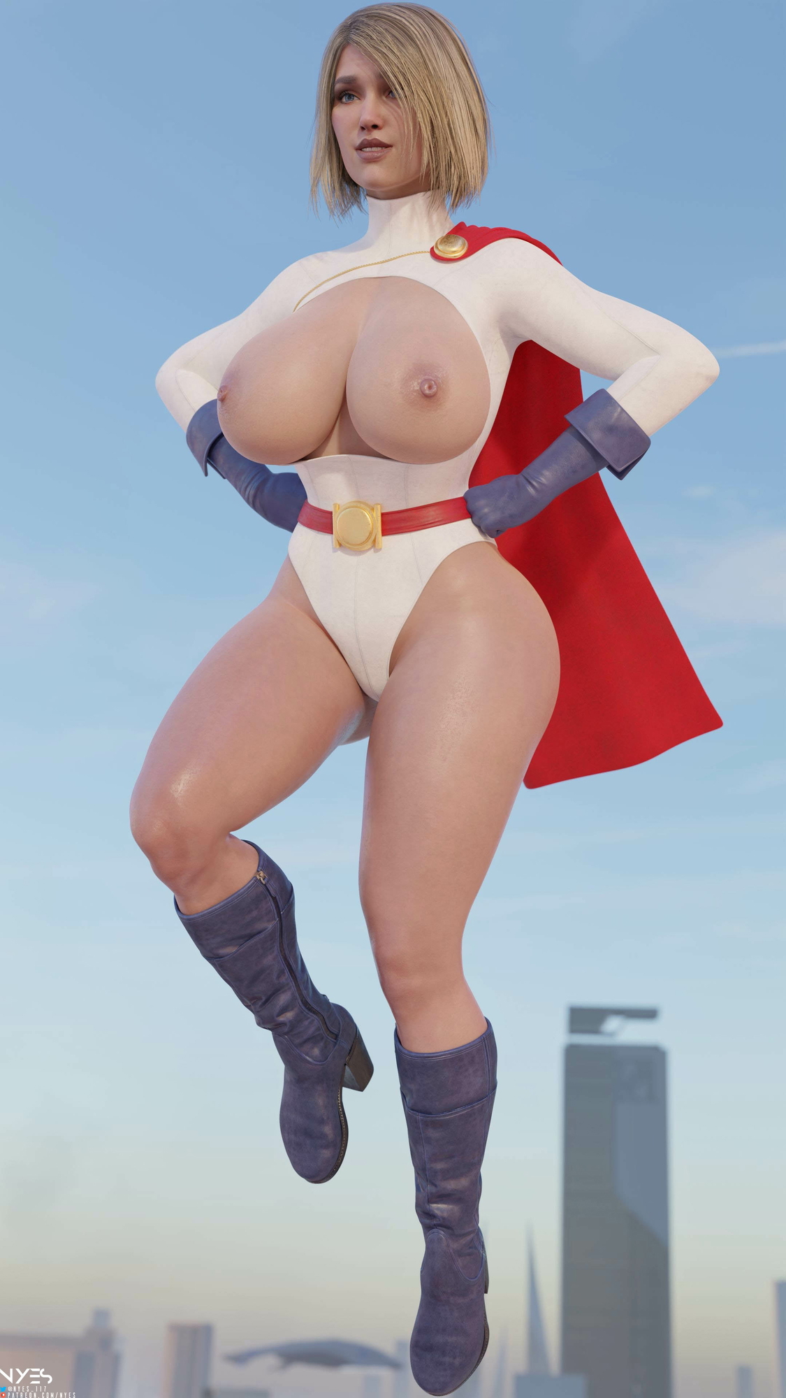 Crime has gone down... I wonder why? Power Girl Partially_clothed Big Tits Thicc