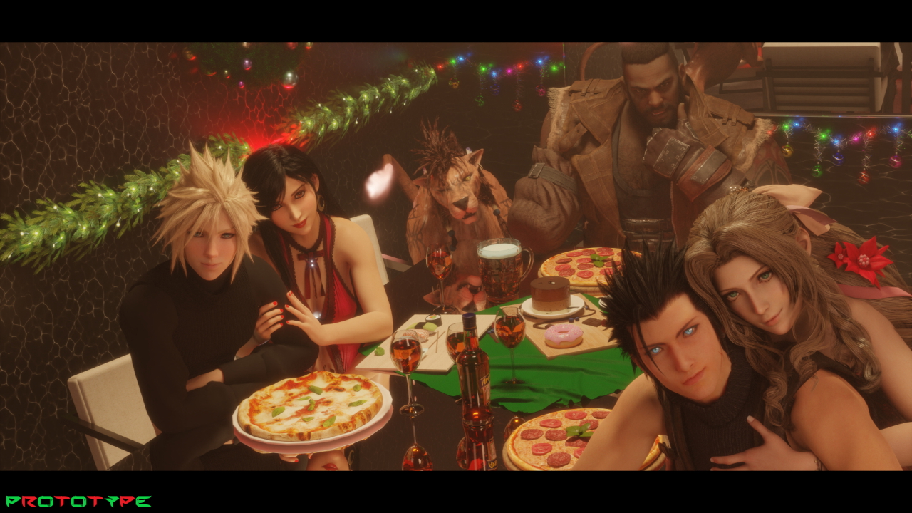 Merry Christmas to you and all your families :) :) :) Aerith Gainsborough Final Fantasy Final Fantasy 7 Final Fantasy 7 Remake Final Fantasy VII Tifa Lockhart Tifa Cloud Barrett Wallace Zack Fair Zack Red Xiii 