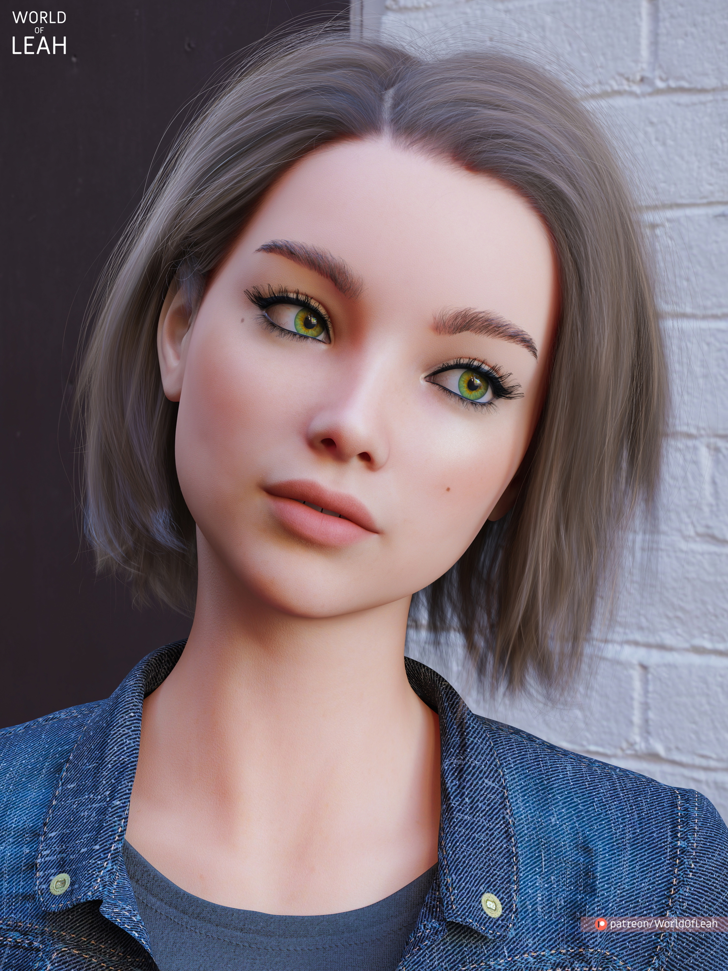 Annie Dillard  Teen 3d Girl 1girl Selfie Photorealistic Brunette Green Eyes Brown Hair