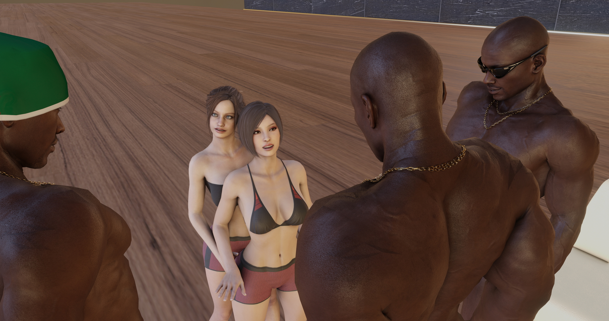 Claire's Surprise Ada Wong Claire Redfield Resident Evil 2 Remake Interracial Group Sex 5