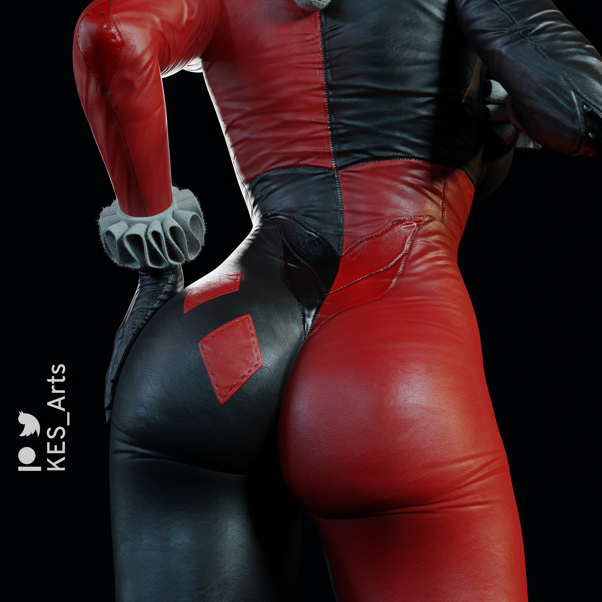 Harley Quinn Pinup Harley Quinn Batman Injustice Dc Comics Sfw Boobs Natural Boobs Ass Big Ass Latex 2