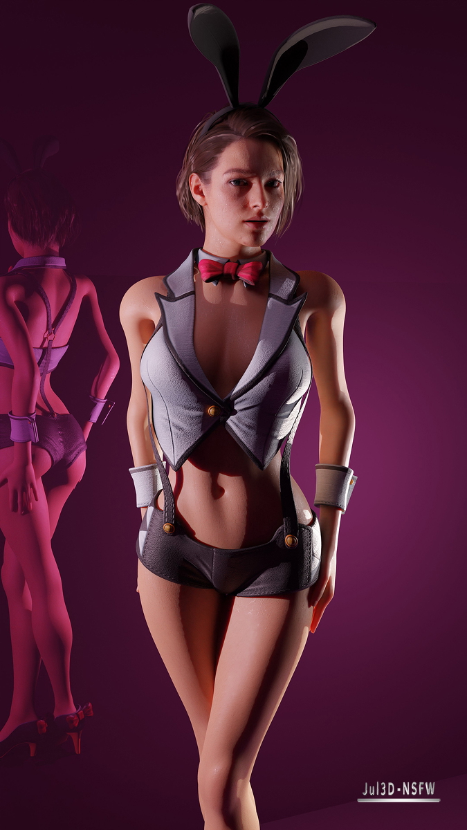 Sexy Jill Valentine posing Resident Evil Jill Valentine Resident Evil Sexy Nude Naked Big Tits Bunny Hot 3