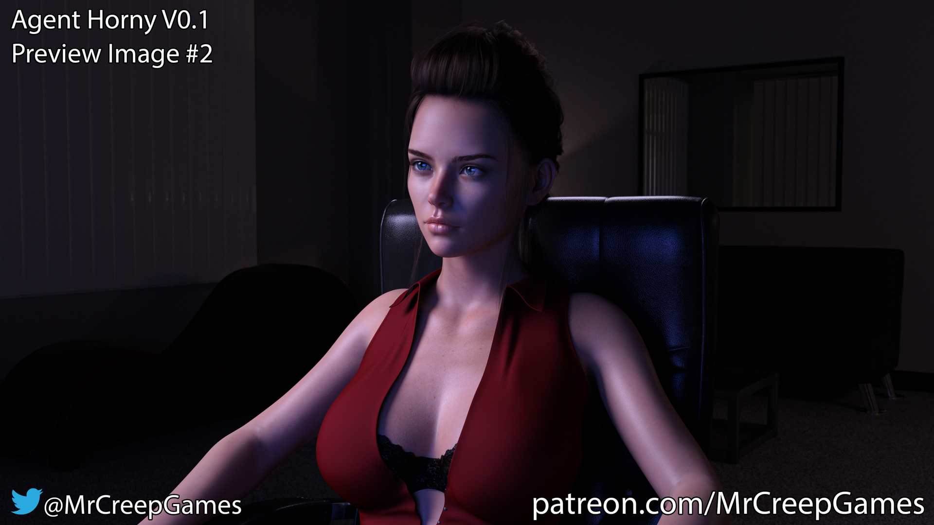 Agent Horny V0.1 (Preview Image #2)  3d Porn 3d Girl Nsfw 3dnsfw Sexy Hot Nude Big boobs Pinup Pose Cute Teen