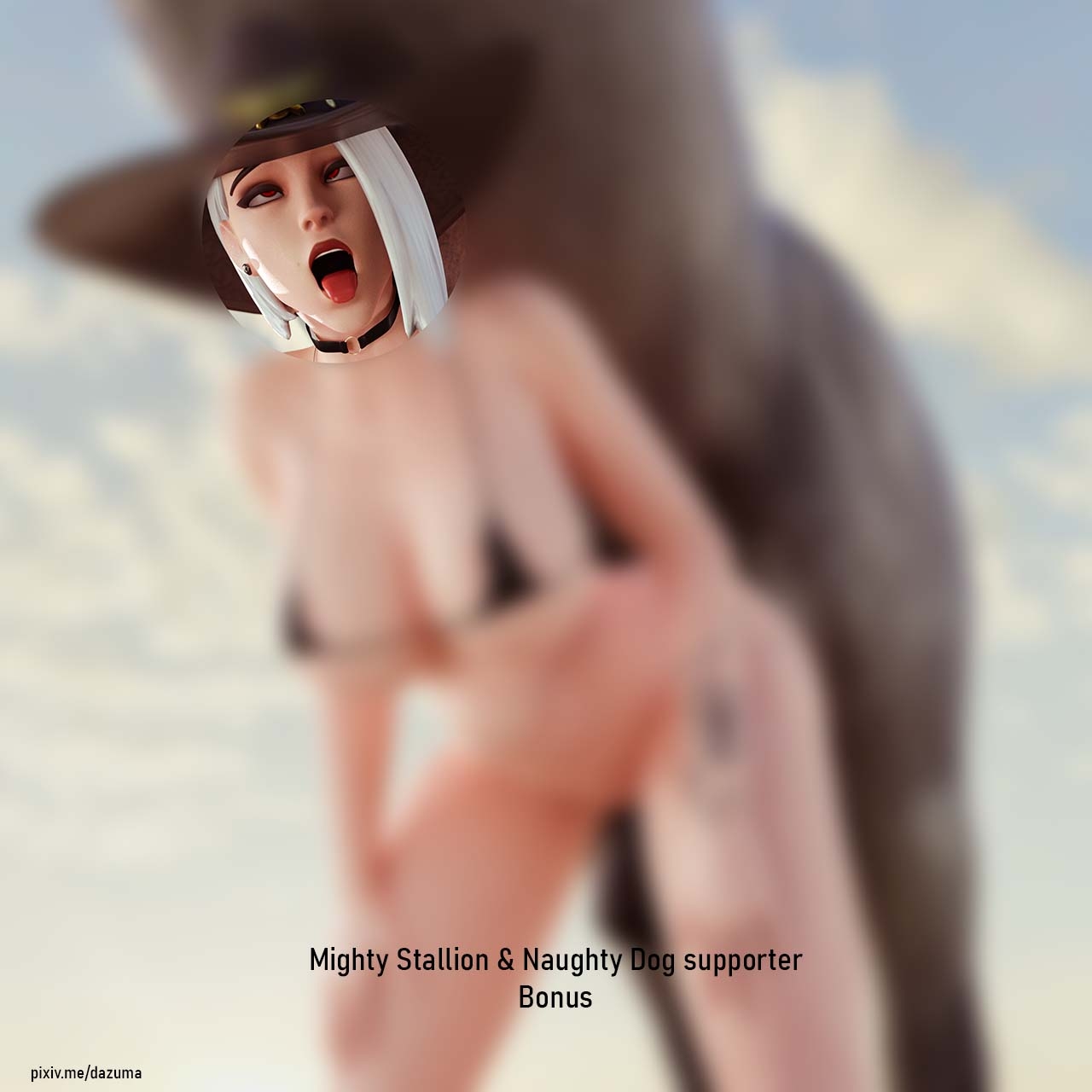 Ashe breed 2 Overwatch Ashe Bestiality Horse Bikini 2