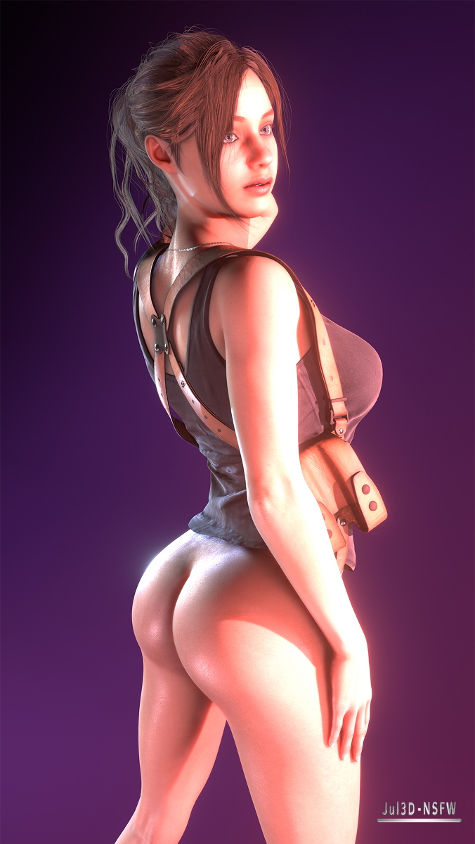 Claire Redfield hot posing Resident Evil Resident Evil 2 Claire Redfield Sexy Cute Big Tits Hot Posing Perfect Body Ass Lingerie