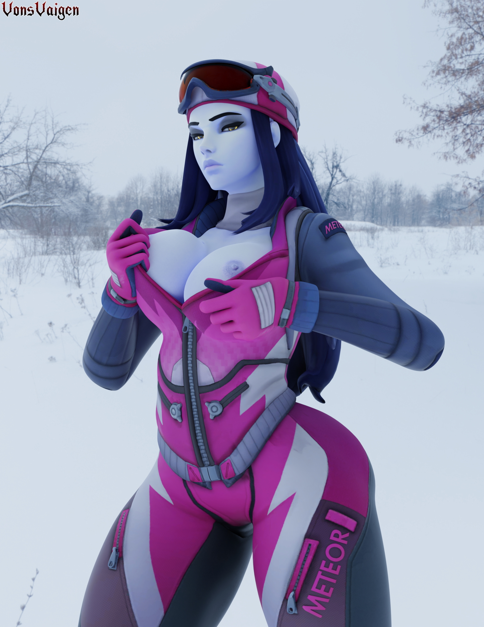 I made the 3D version of a Widowmaker Biathlon drawing made by nekitoototo.