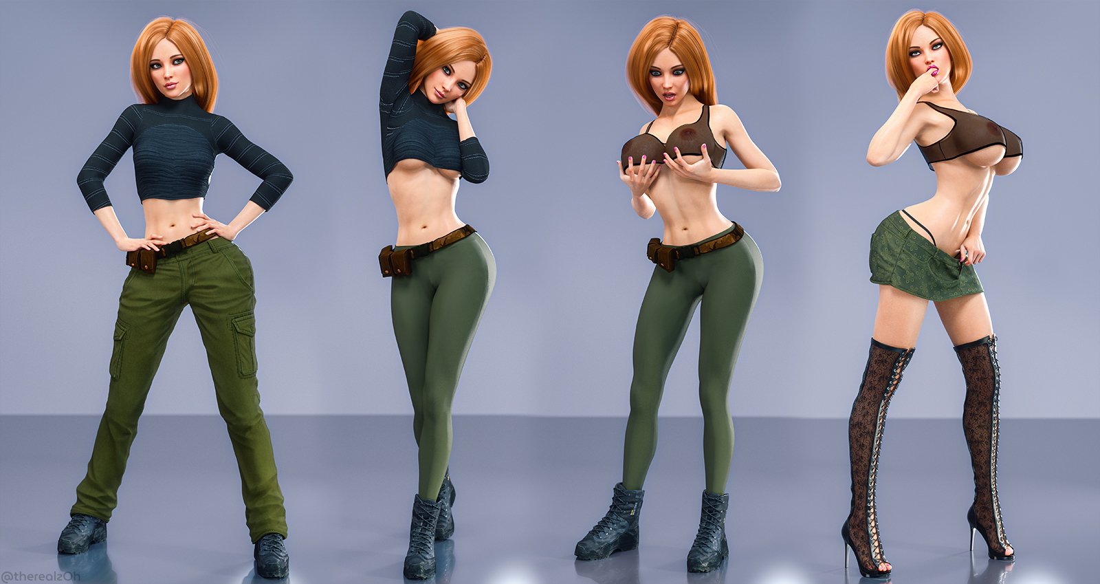 Kim Possible Bimbofication Kim Possible 3d Girl 3d Porn Sexy Big boobs