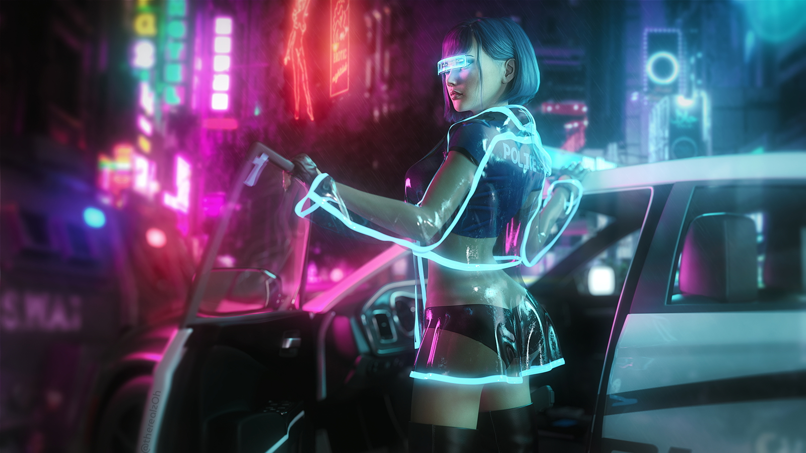 Trouble in the Narrows Cyberpunk2077 3d Girl 3d Porn Sexy Cyberpunk
