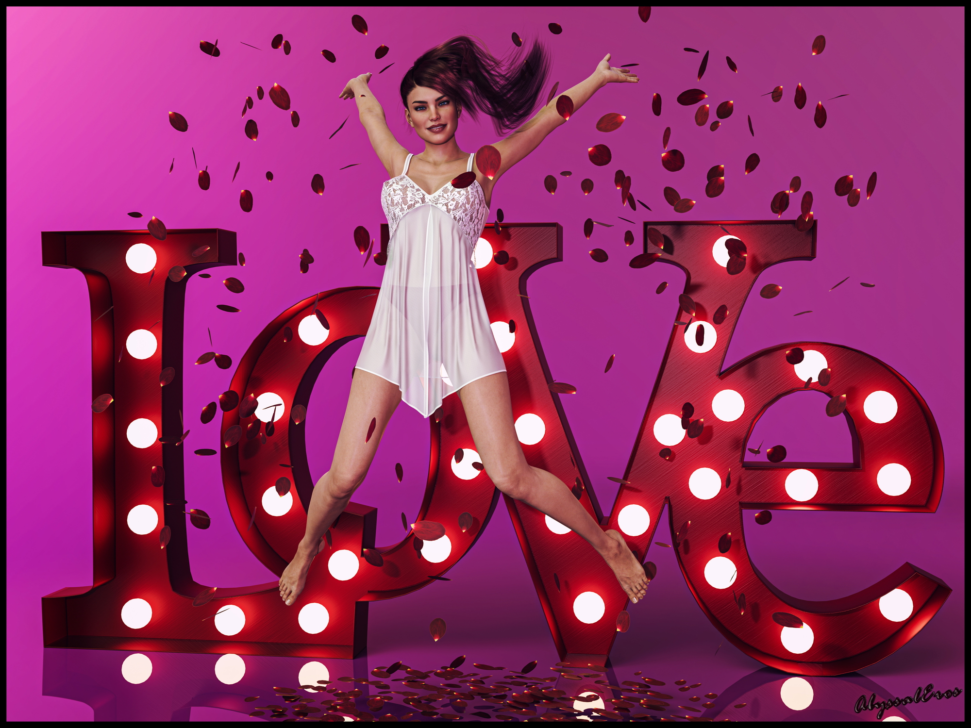 Rendered in Iray with DAZ 4.14. Postwork in Photoshop