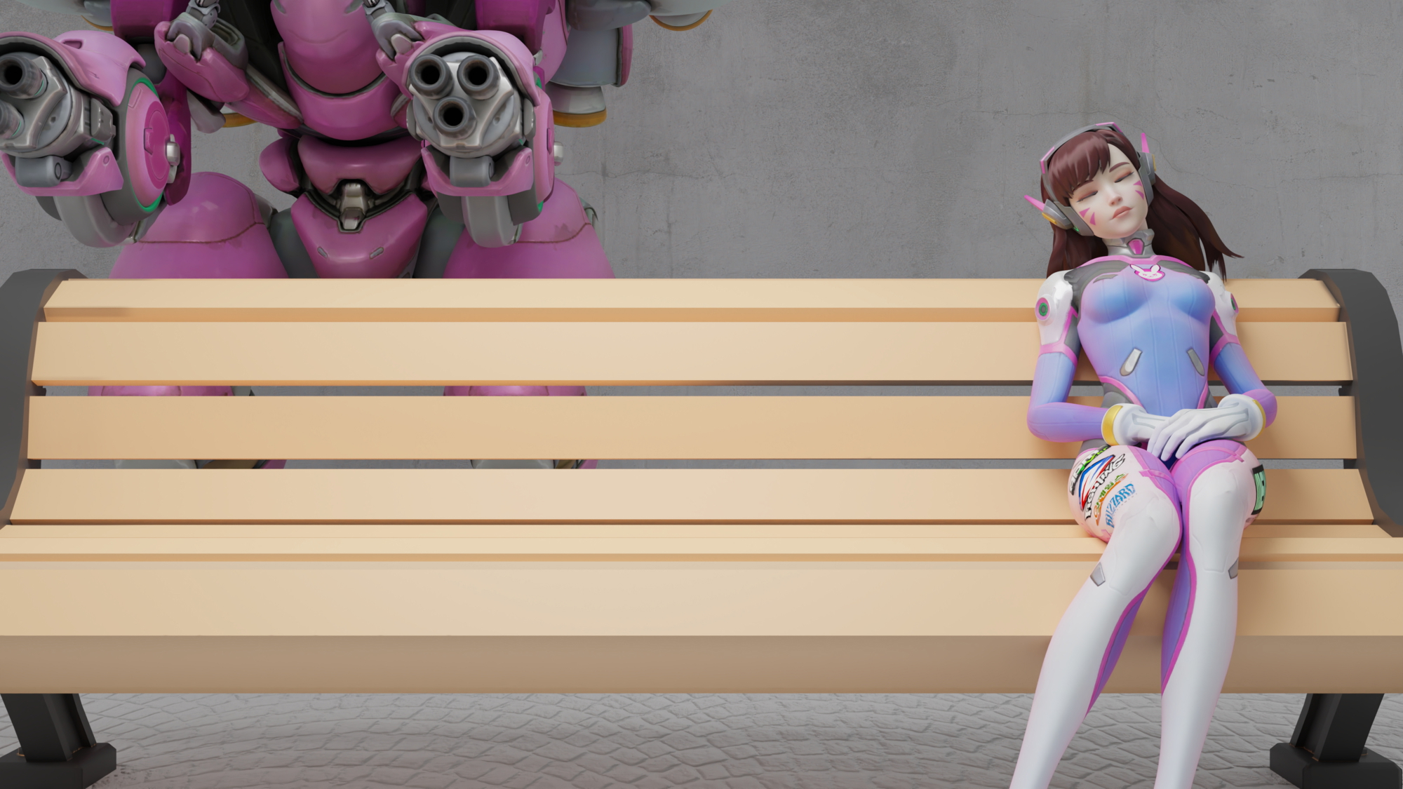 Overwatch D.Va Sit and sleep Overwatch Dva (overwatch) D.va 