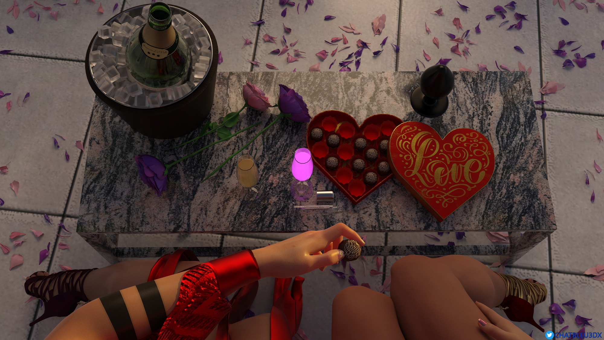 Hot Valentines Day Chatbleu3dx Chat Bleu Futa Bimbo Sex Big boobs Hot