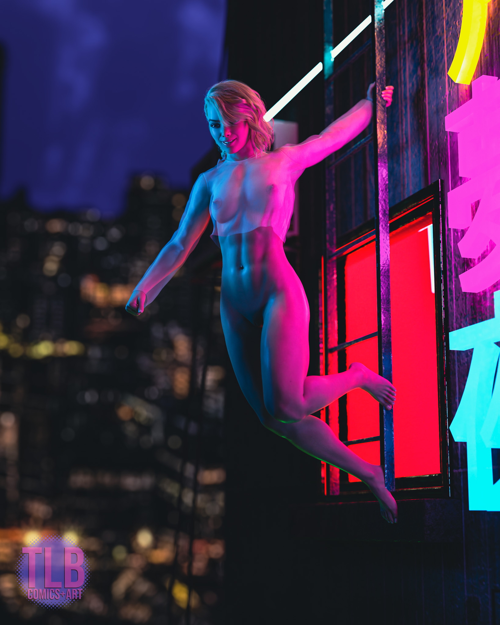 Nice view up here (Gwen Stacy) Gwen Stacy Fanart Blonde