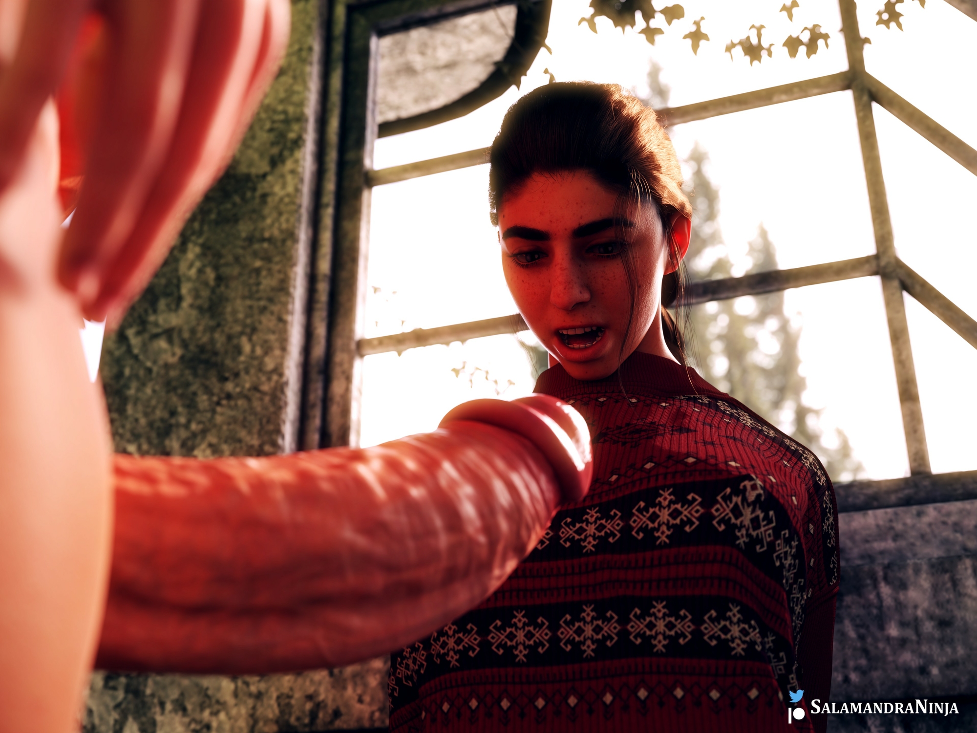 Ellie  Dina and Abby at an Abandoned Bus Stop Ellie (the Last Of Us) Dina Abby Anderson The Last Of Us  10