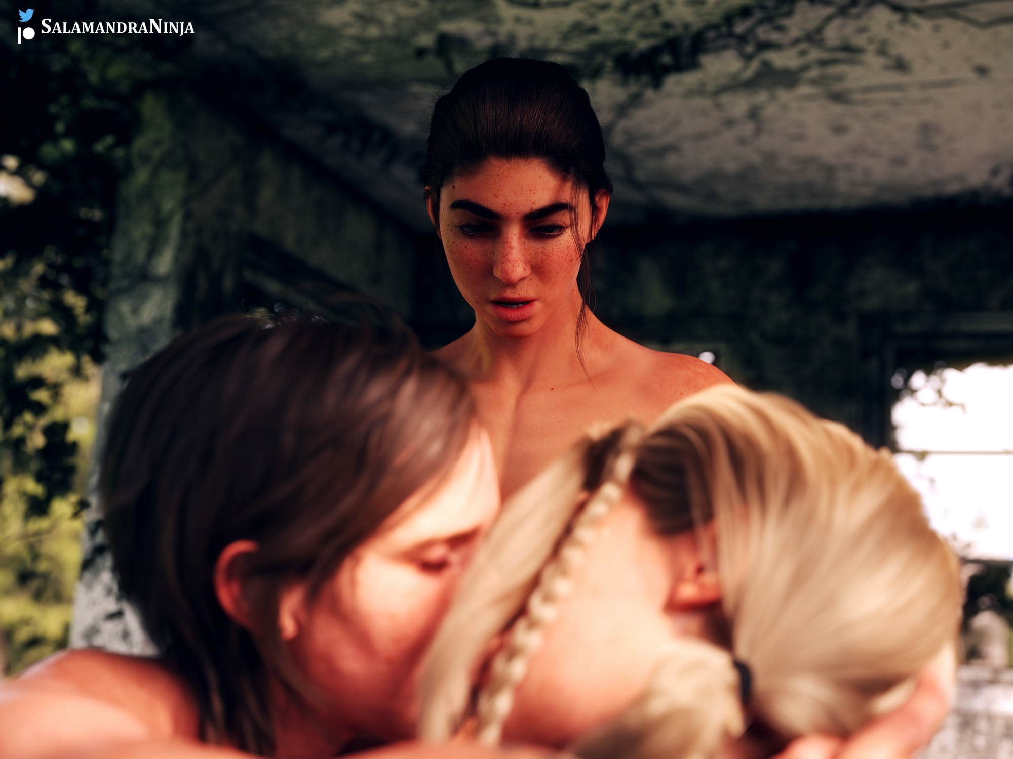 Ellie  Dina and Abby at an Abandoned Bus Stop Ellie (the Last Of Us) Dina Abby Anderson The Last Of Us  18