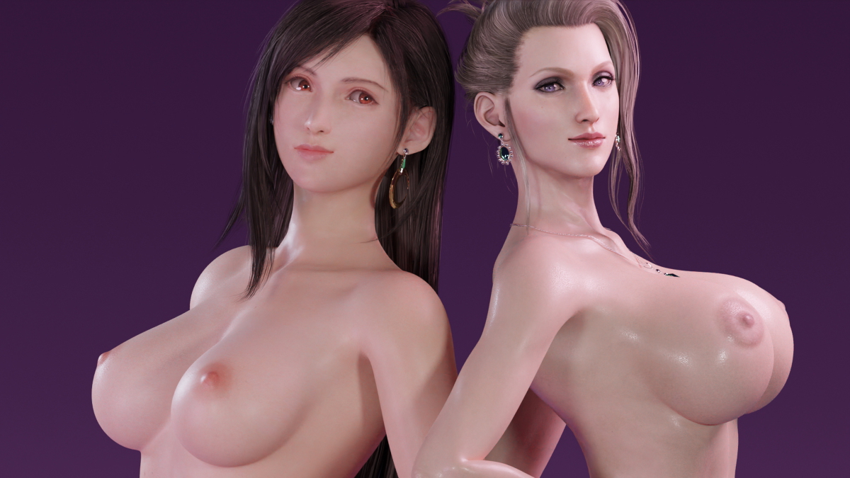 Tifa and Scarlet naked big tits Tifa Lockhart Scarlet (final Fantasy Vii) Final Fantasy Big Tits Big Breasts Sexy Nude Naked Pose 4