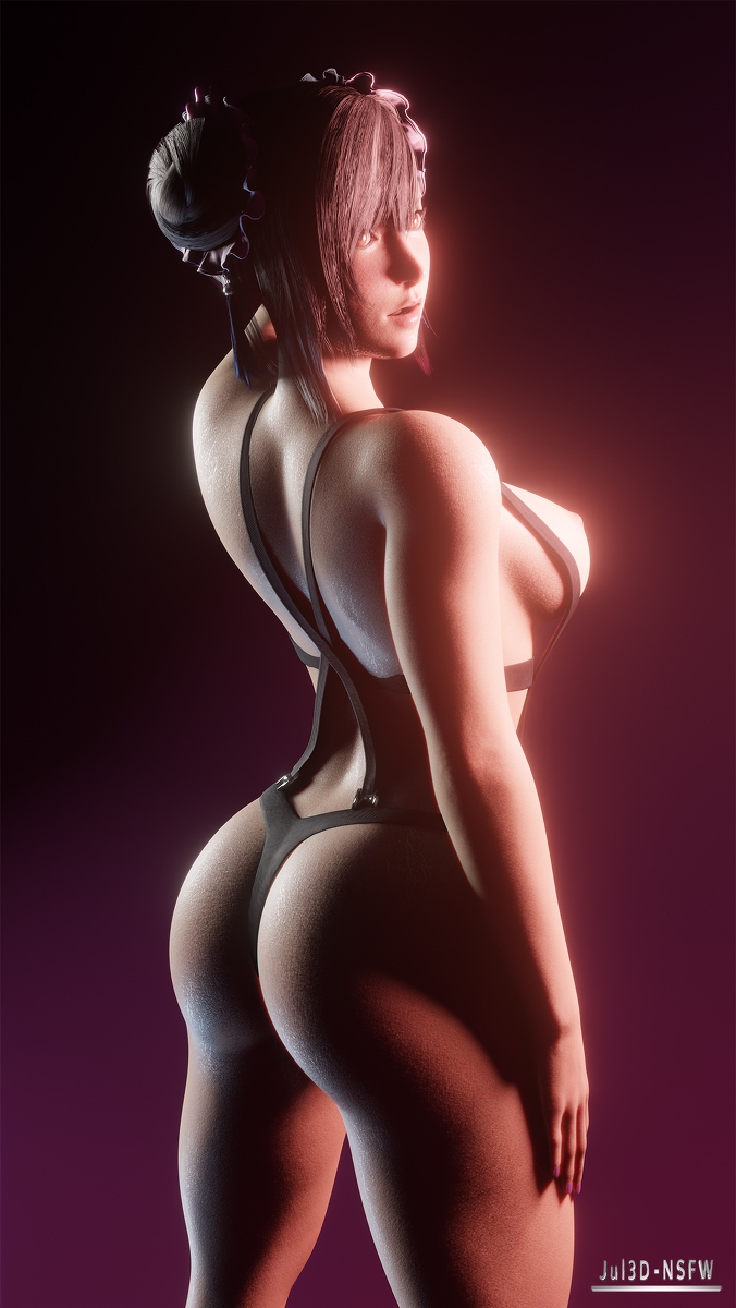 Tifa Lockhart sexy poses hand up variations Final Fantasy 7
