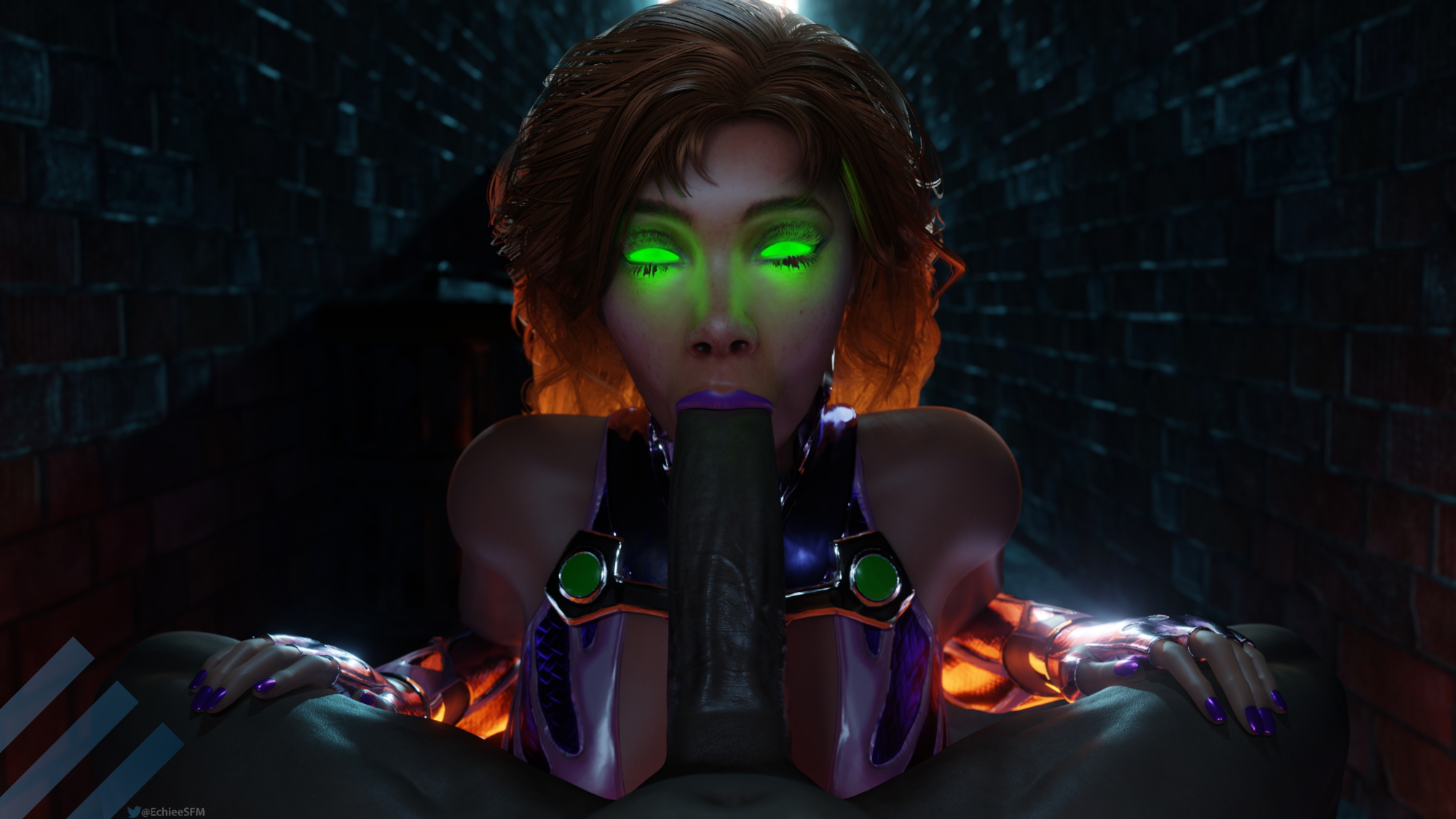 Alleyway tip suck Starfire Injustice Blowjob Just The Tip 3