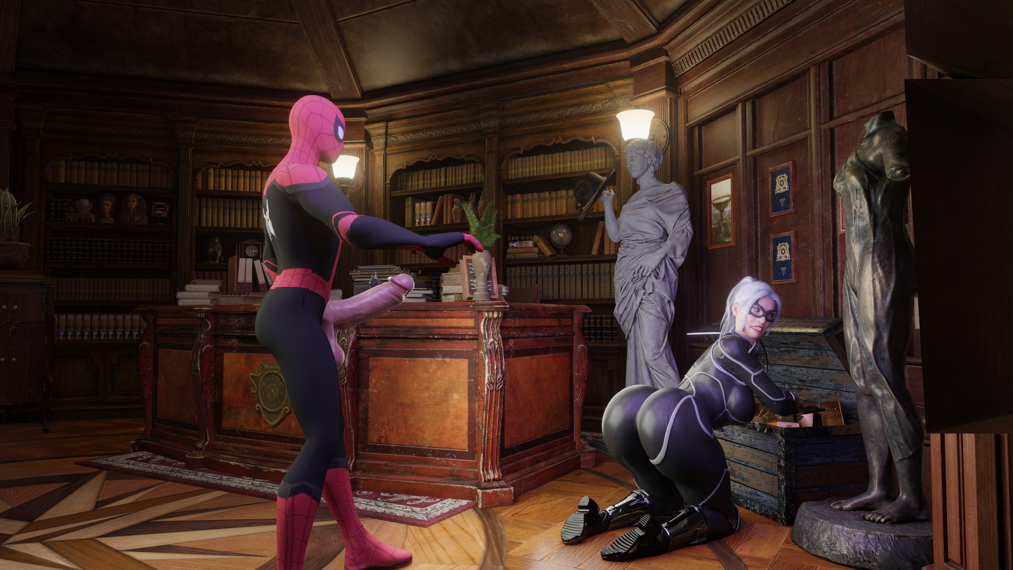 DomSFM Community Project - February 2022 Black Cat Spider-man Spiderman Marvel Dc Comics Anal Catwoman Futanari Futa Futa On Female 8
