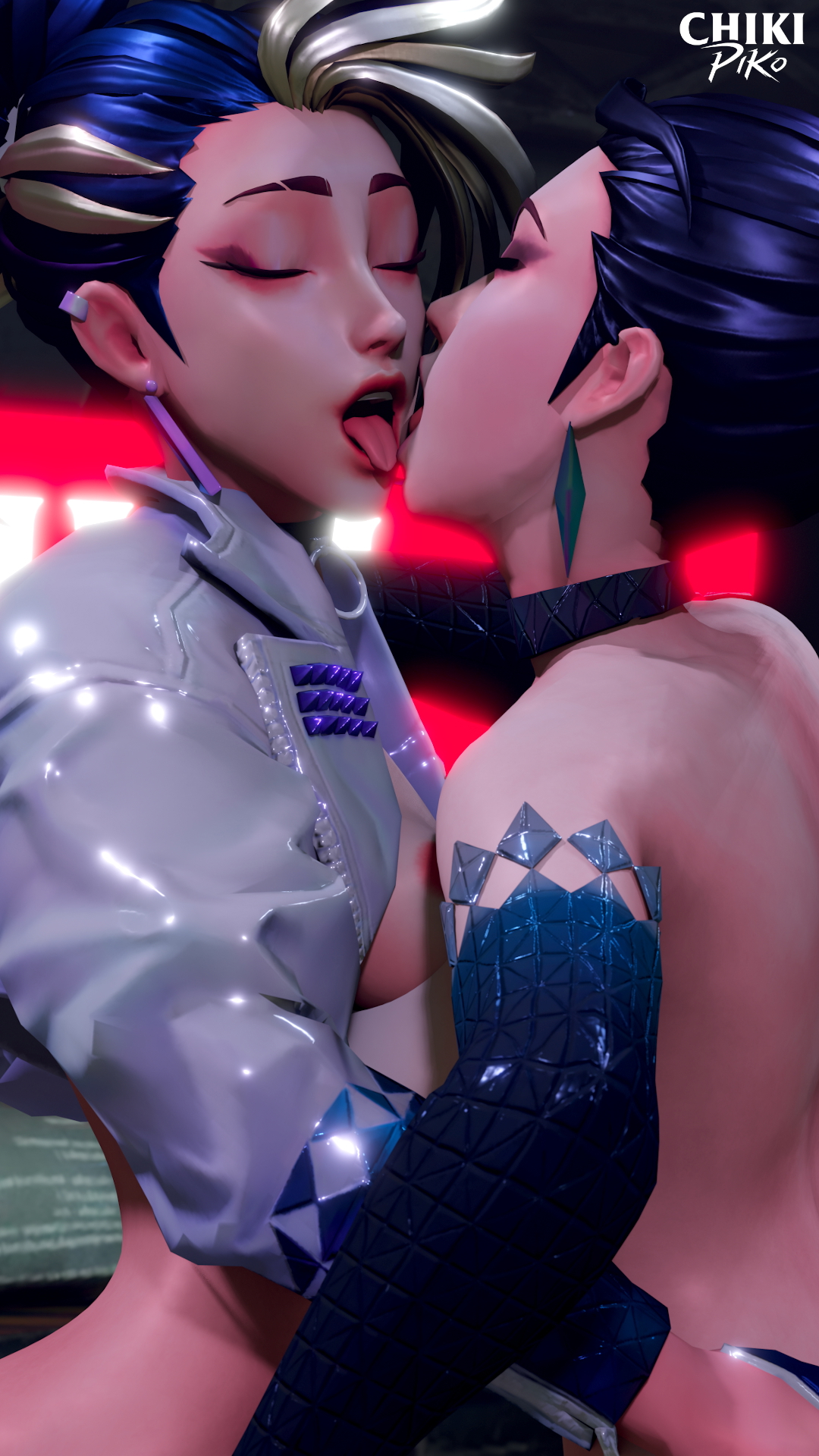 K/DA Lesbian Akali + Kaisa K/da Kai'sa K/da Akali Akali Legs Boobs Big Tits Big Ass Big Booty Striptease Stripper Stripping Rule34 Rule 34