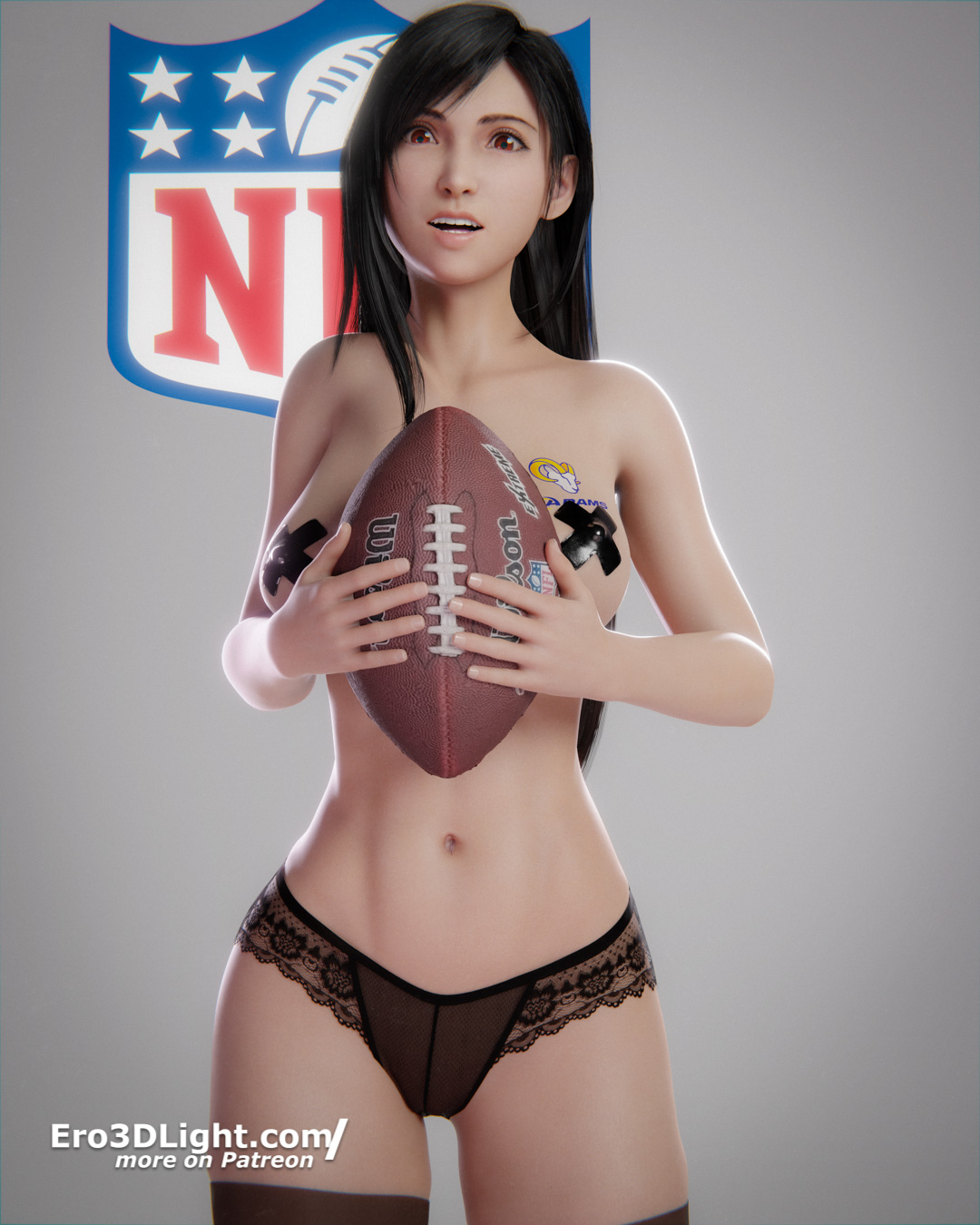 SFW version: Congratulation from Tifa to the LA Rams on winning the superbowl!