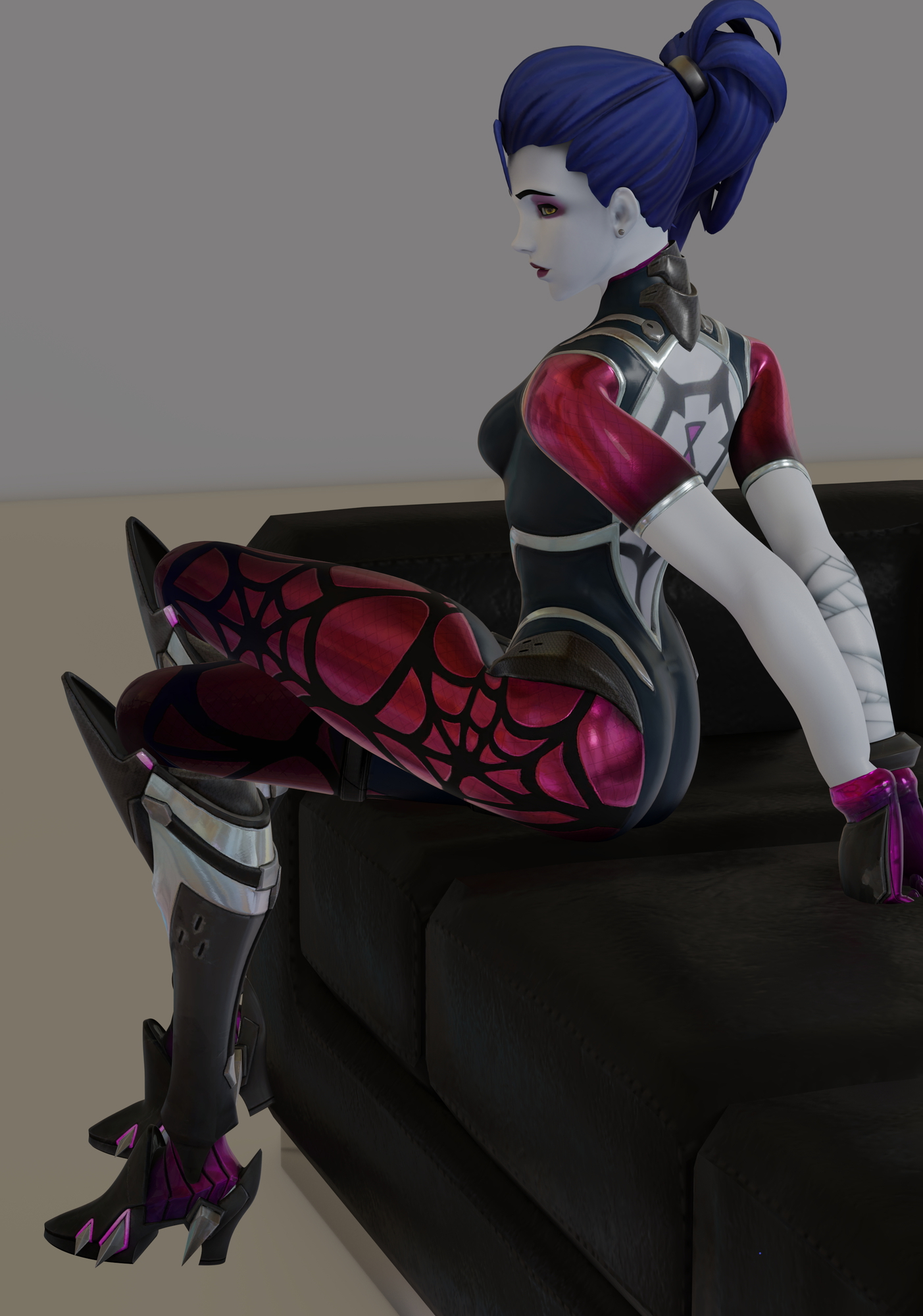 Widowmaker receiving some love in bondage Widowmaker Overwatch Widowmakeroverwatch Bondage Sex Nsfw 4
