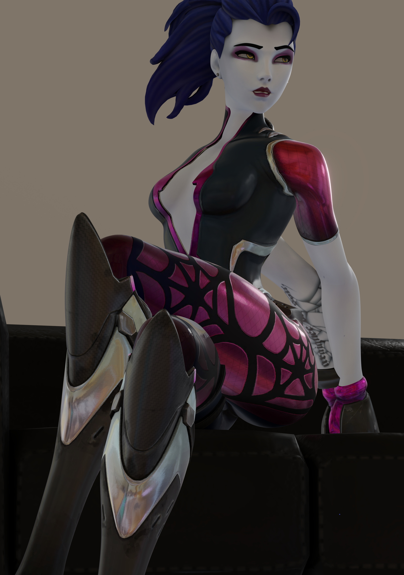 Widowmaker receiving some love in bondage Widowmaker Overwatch Widowmakeroverwatch Bondage Sex Nsfw 5