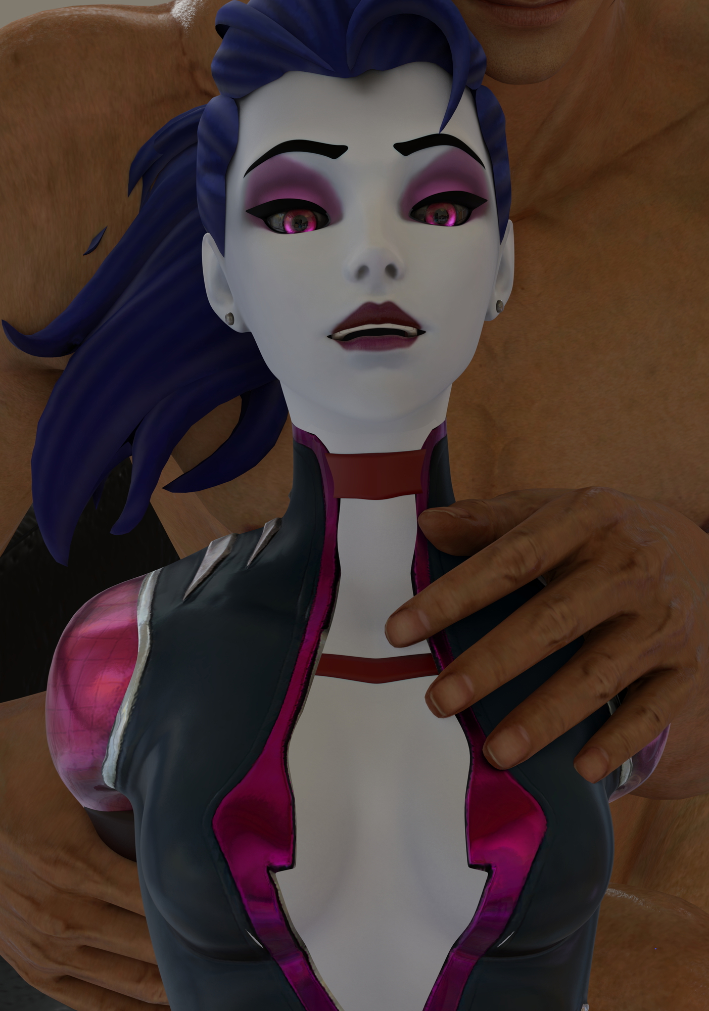 Widowmaker receiving some love in bondage Widowmaker Overwatch Widowmakeroverwatch Bondage Sex Nsfw 16