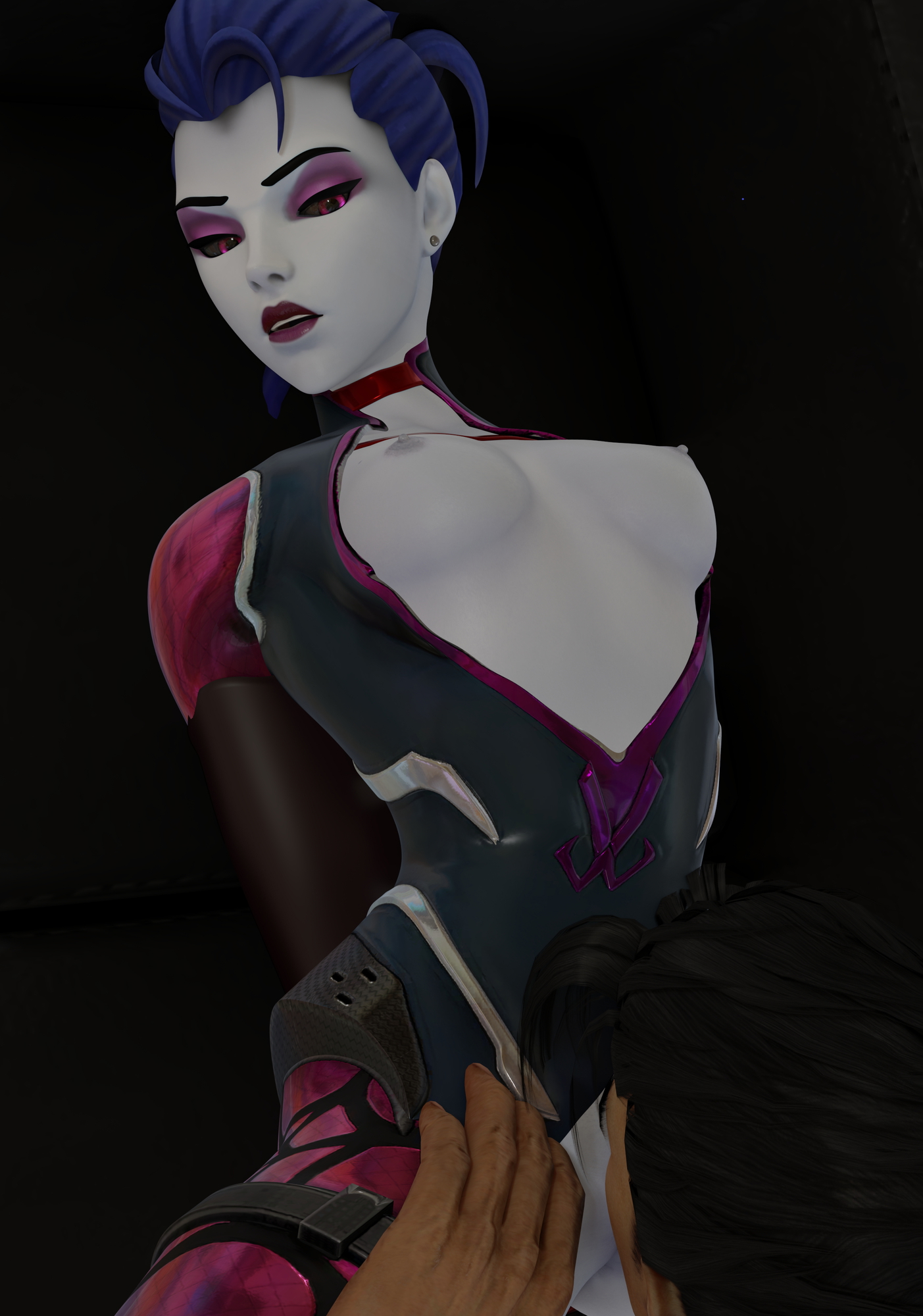 Widowmaker receiving some love in bondage Widowmaker Overwatch Widowmakeroverwatch Bondage Sex Nsfw 69