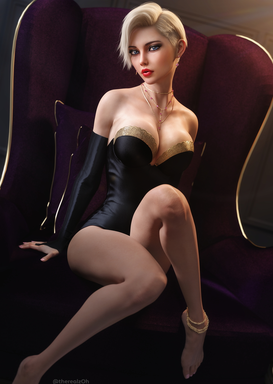 Socialite  3d Girl 3d Porn Portrait Sexy Glamour Glam Feet Big Tits Looking At Viewer