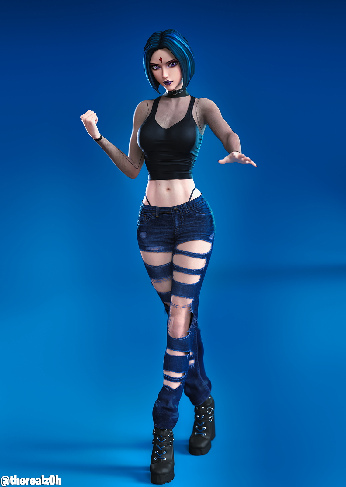 Raven Raven (teen Titans) Teen Titans Fortnite 3d Girl 3d Porn Nude Naked Pussy Pink Nipples Abs